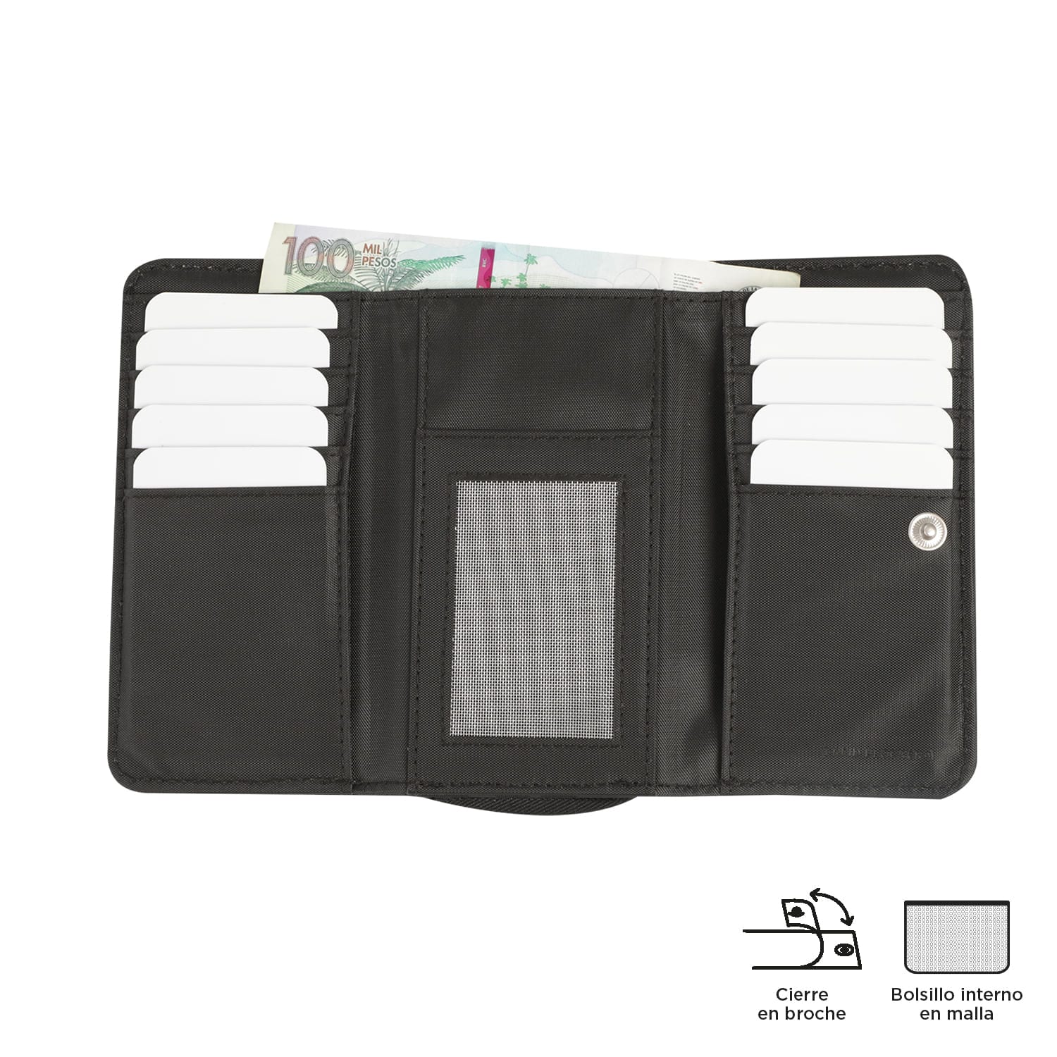 Billetera Texture Var con RFID Blocker Negra - imagen 9