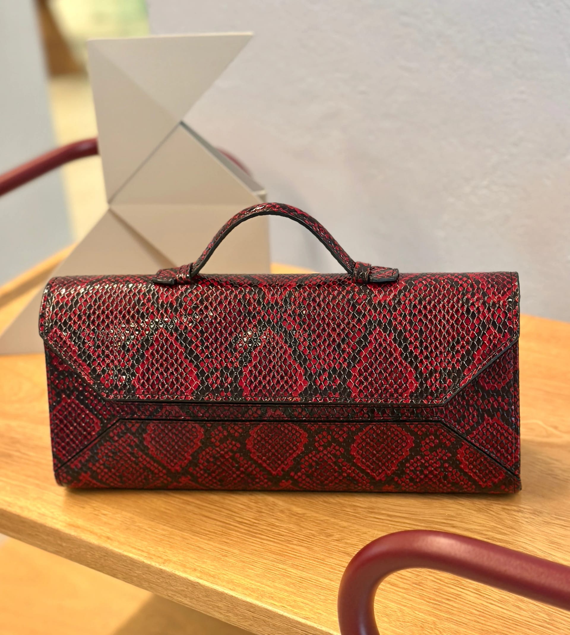 Sofi Baguette bag - tessitura vino - imagen 1