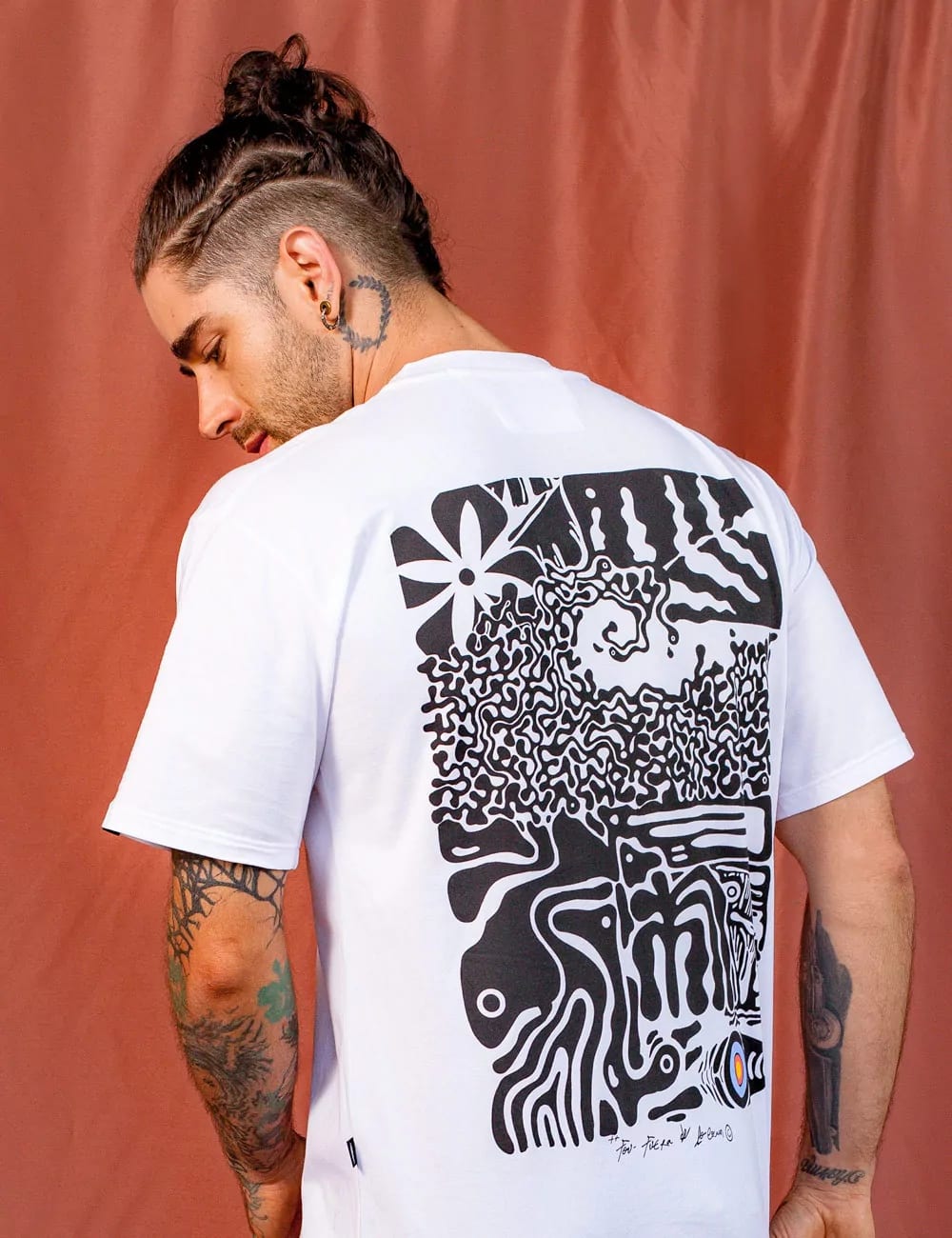 Camiseta Oversize On the Trip blanco para Hombre - imagen 1