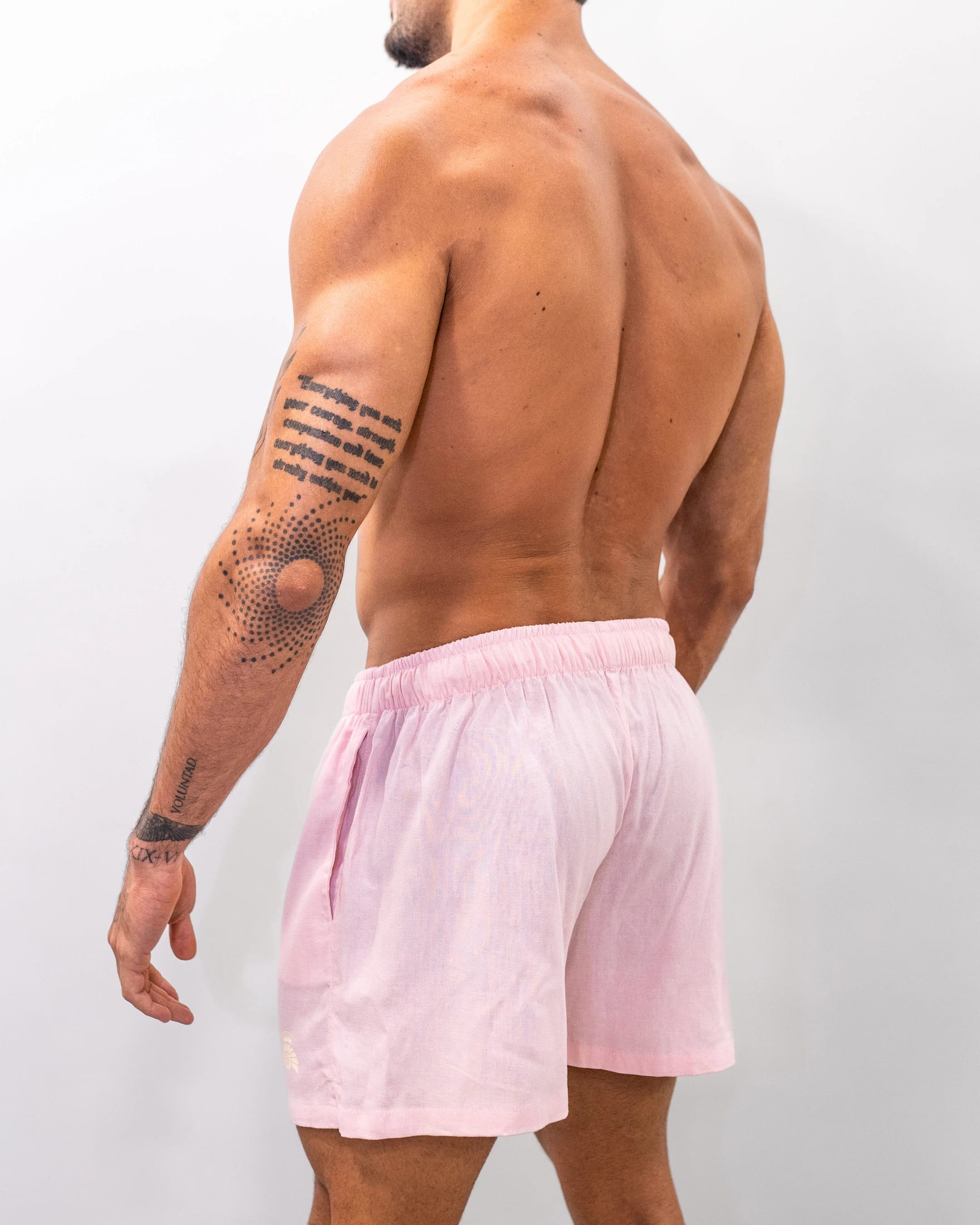 Short Lino Rosa - imagen 3