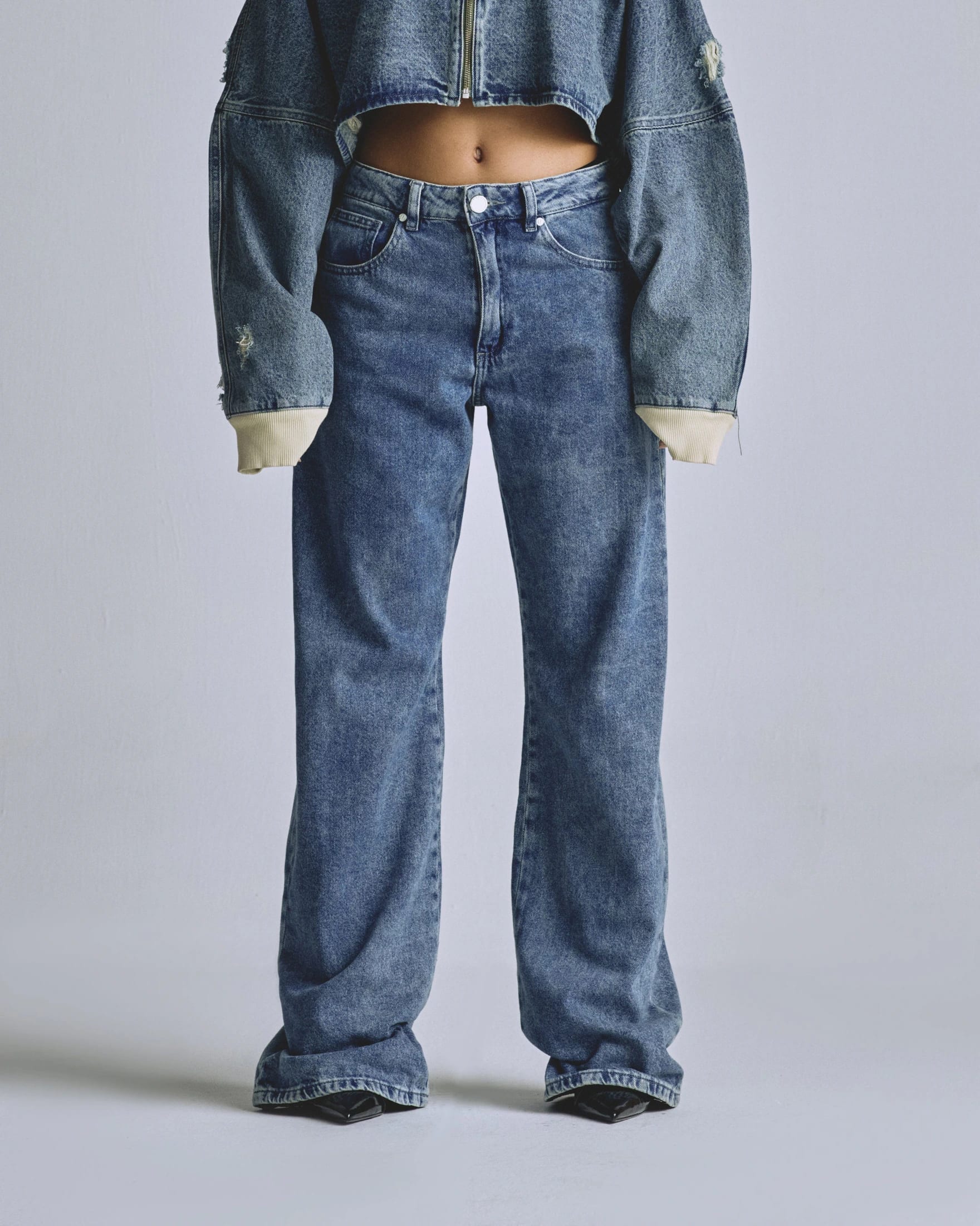 W Basics UNGD Wide Jean Washed Blue - imagen 2