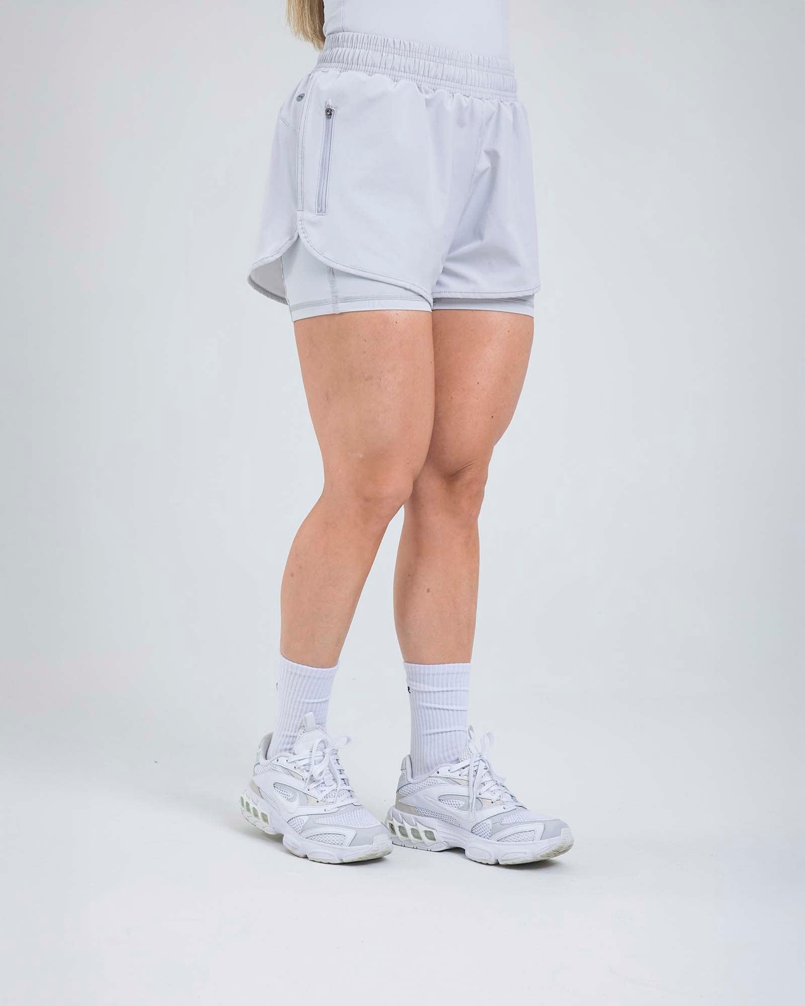 Short running trail dual gris cloud outdoor FIBER - imagen 5