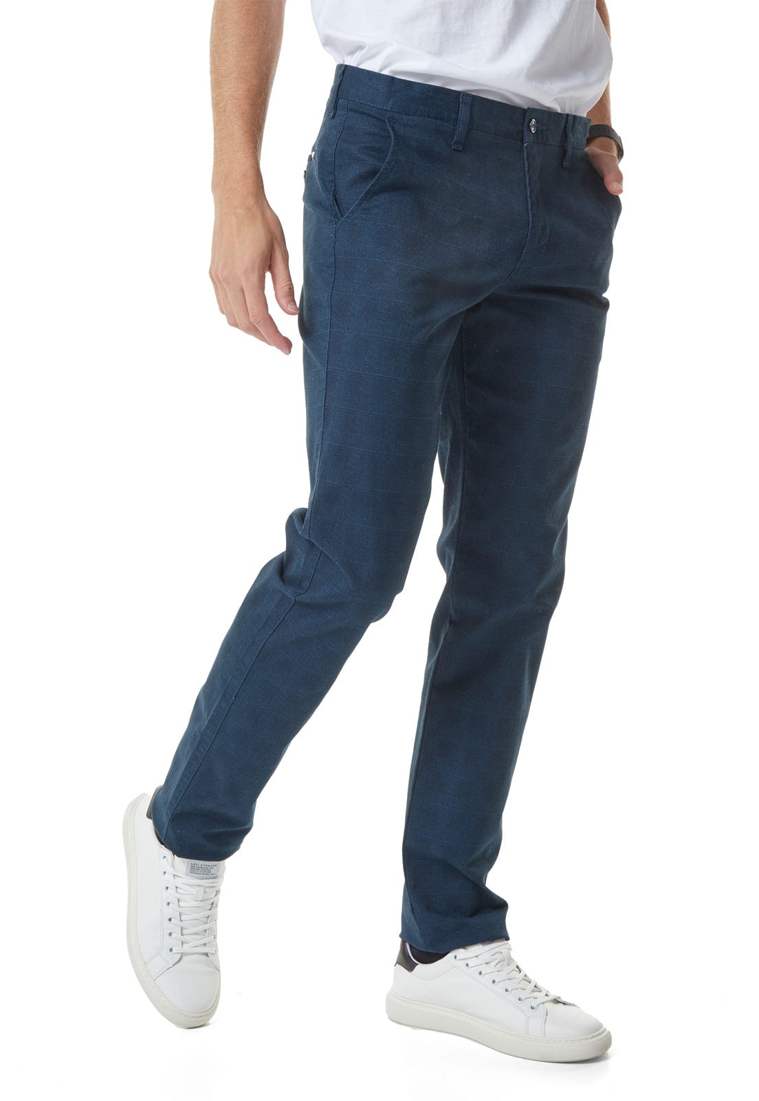 Pantalón dril a cuadros azules - imagen 1