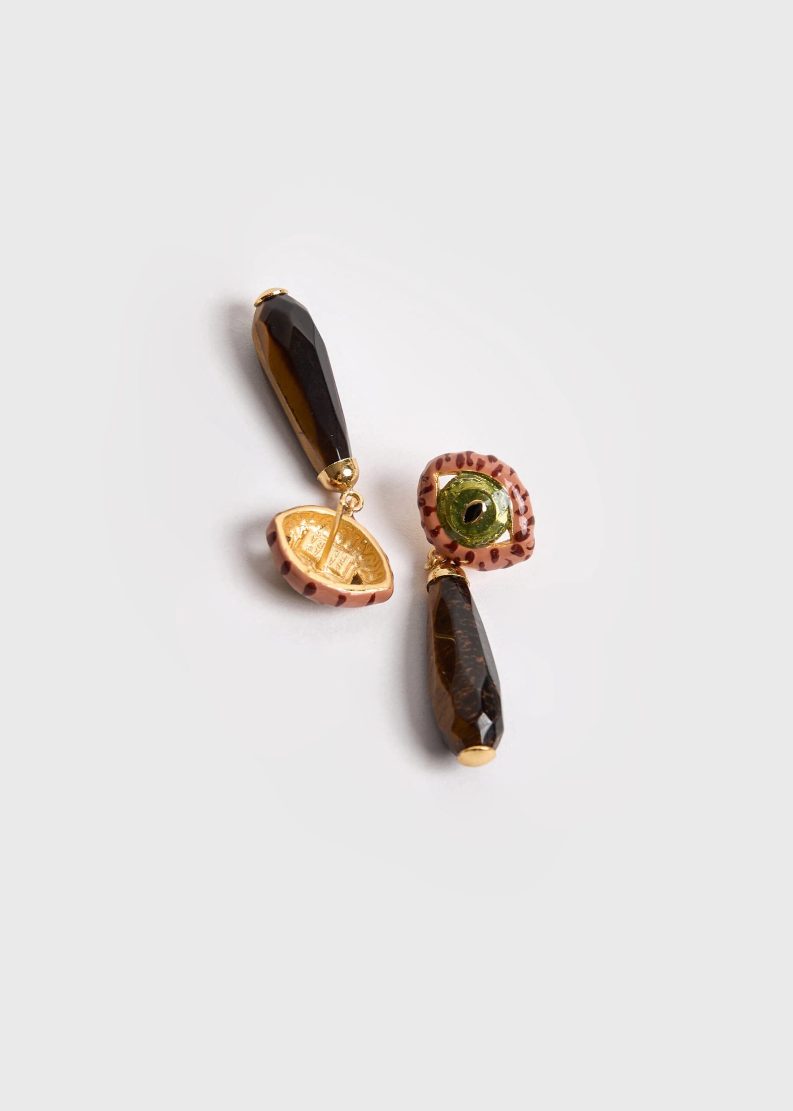 CAT DROP TERRACOTTA EARRINGS - imagen 1