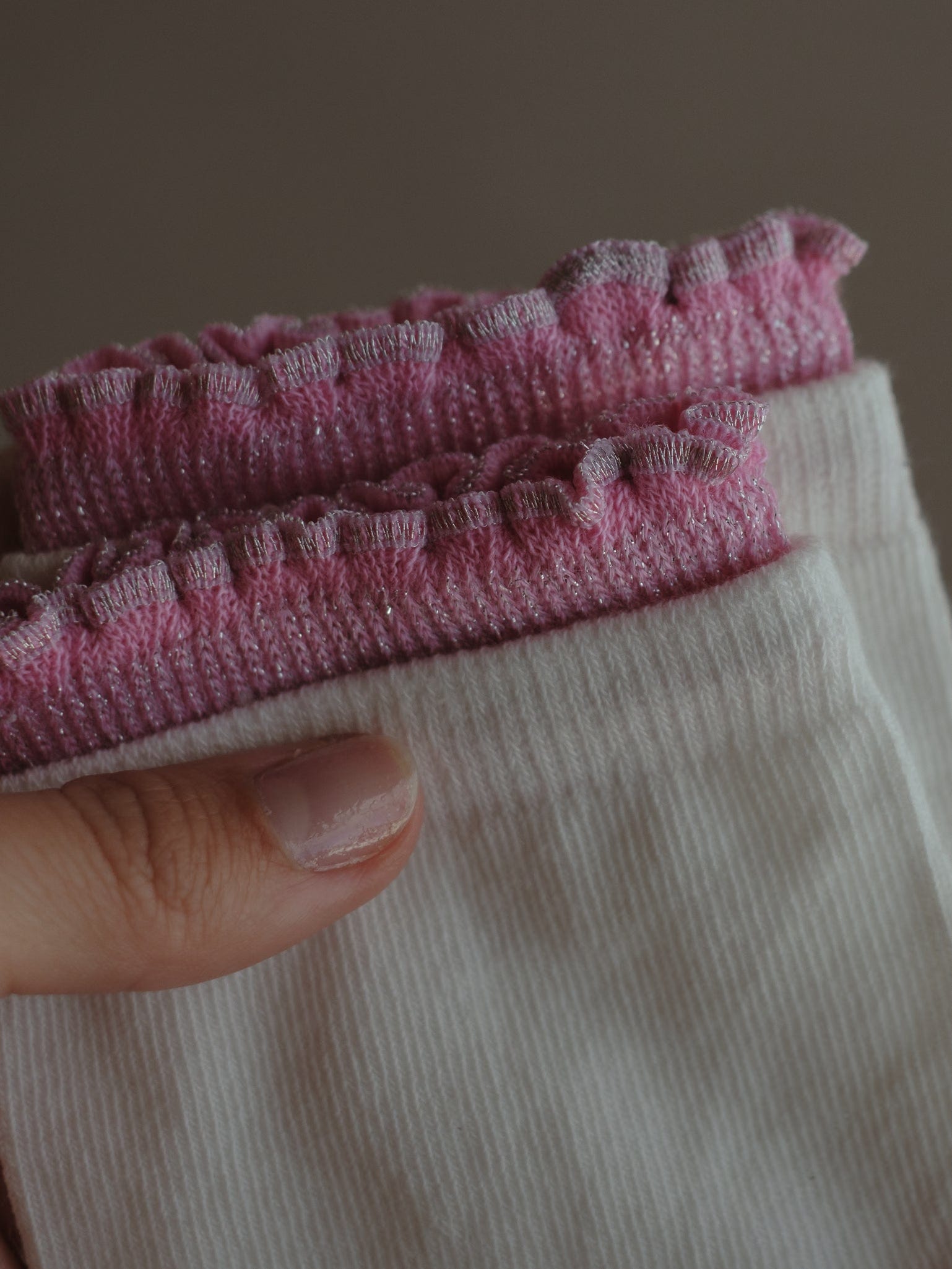GIRLY LAYERING SOCKS - PINK ON WHITE - imagen 4