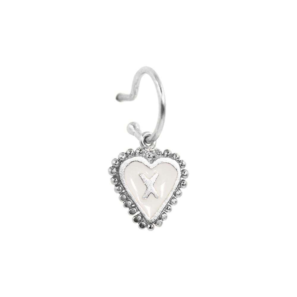 PreOrder Baby Hoops 9mm Letra Heart Plata - imagen 31