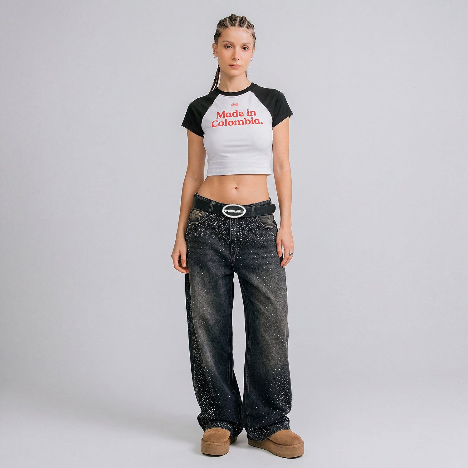 Colombia Baby Tee - Black - imagen 6