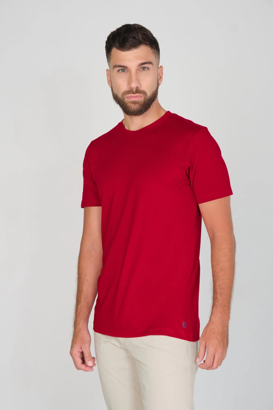 T-shirt Slim Fit 100% Algodón Rojo - imagen 1