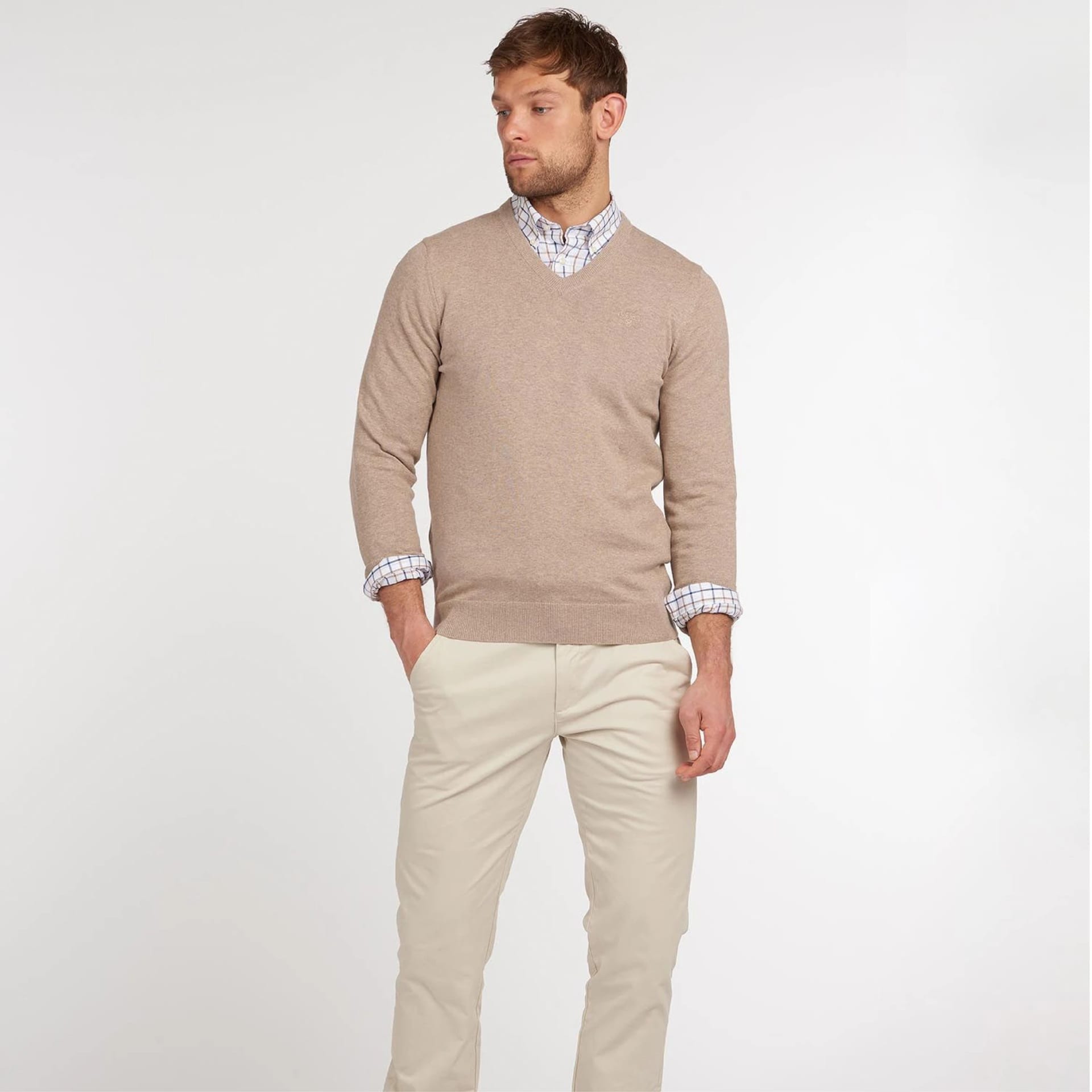 Pima Cotton V-Neck Jumper - imagen 3
