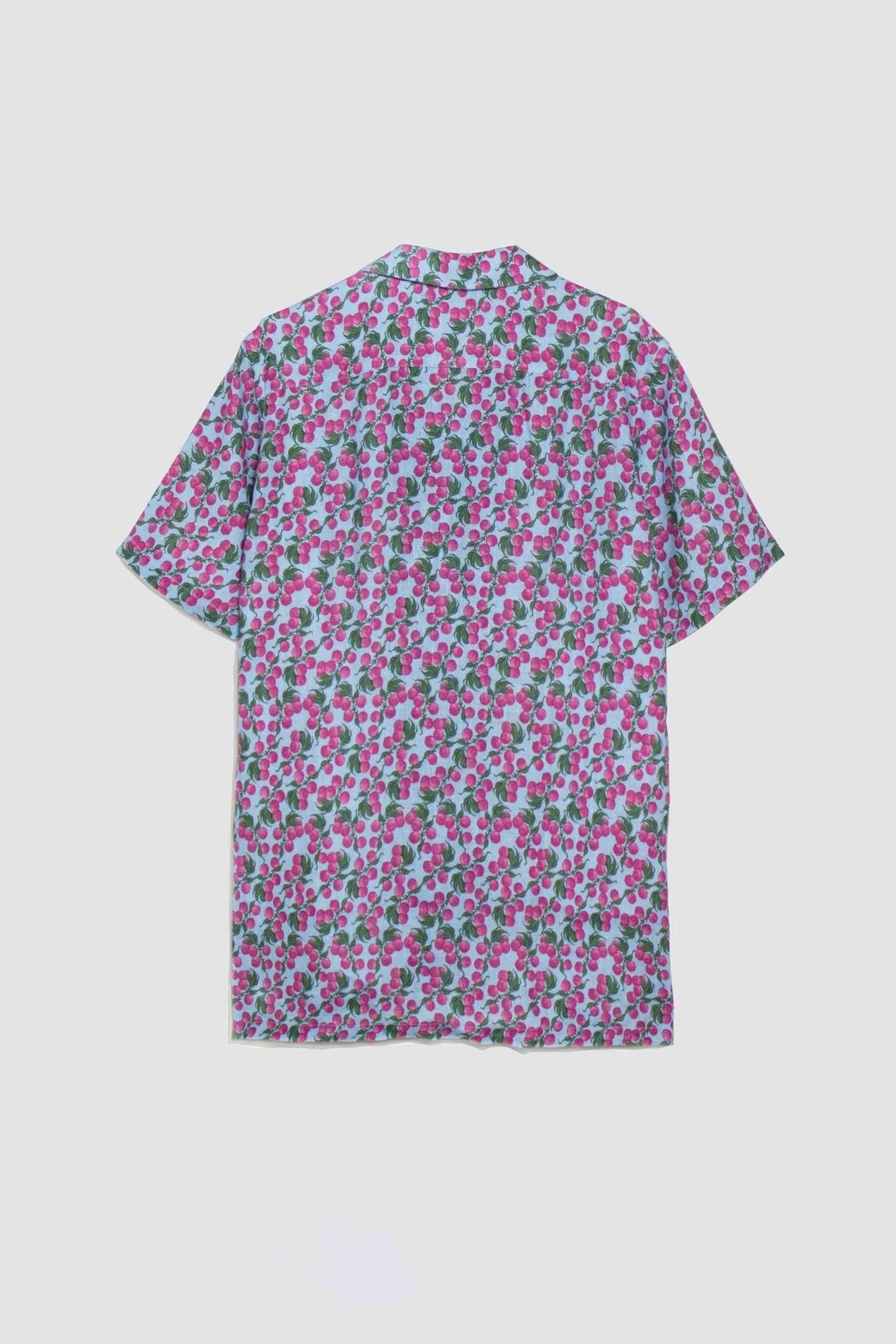 Men's buril linen shirt sky blue - imagen 4