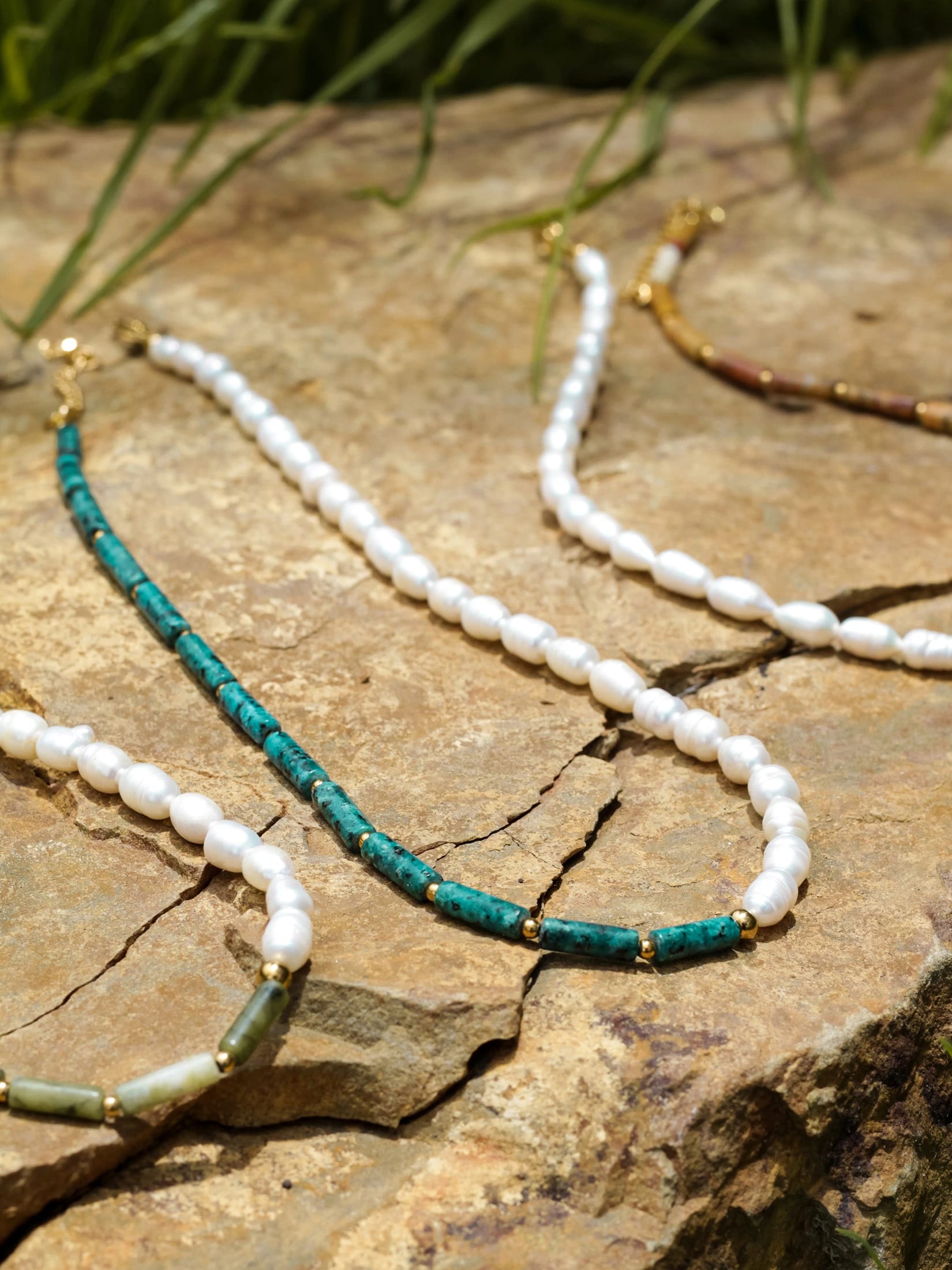 Collar Perla de Rio y Turquesa Africana - imagen 4