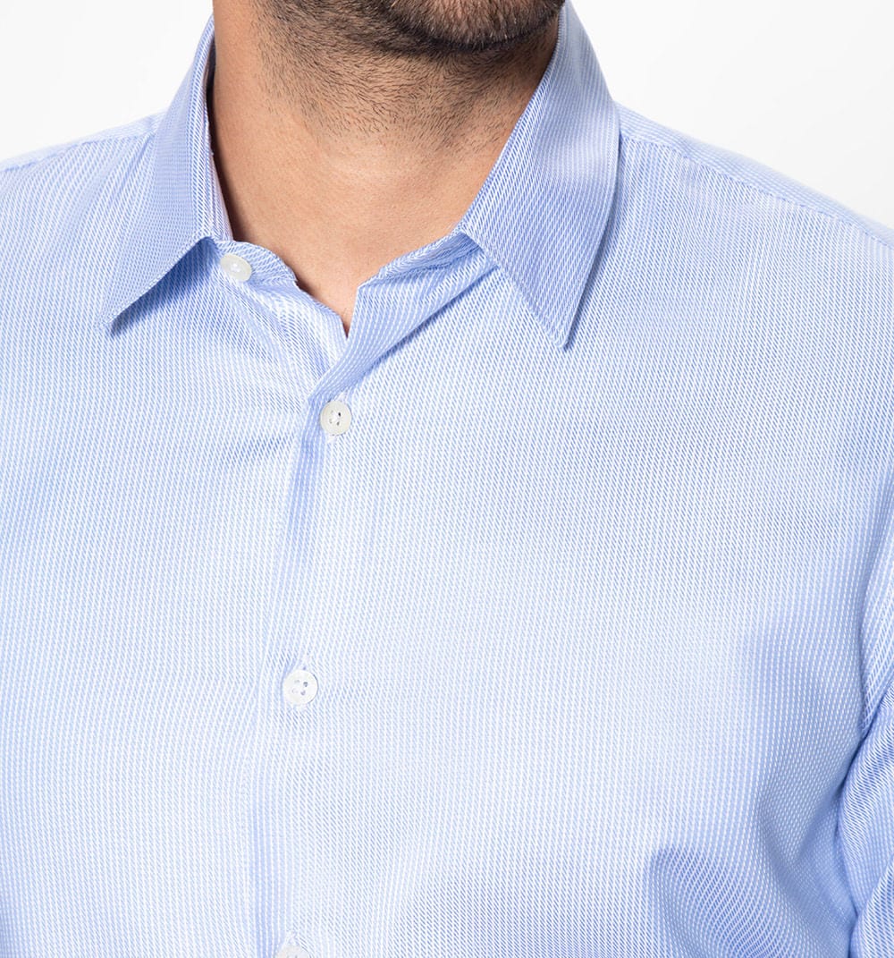 Camisa linea fina cuello italiano - imagen 3