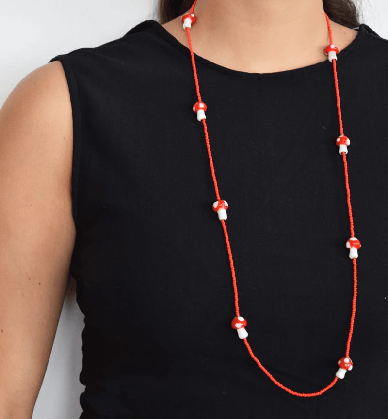 Collar Honguitos Rojos - imagen 3