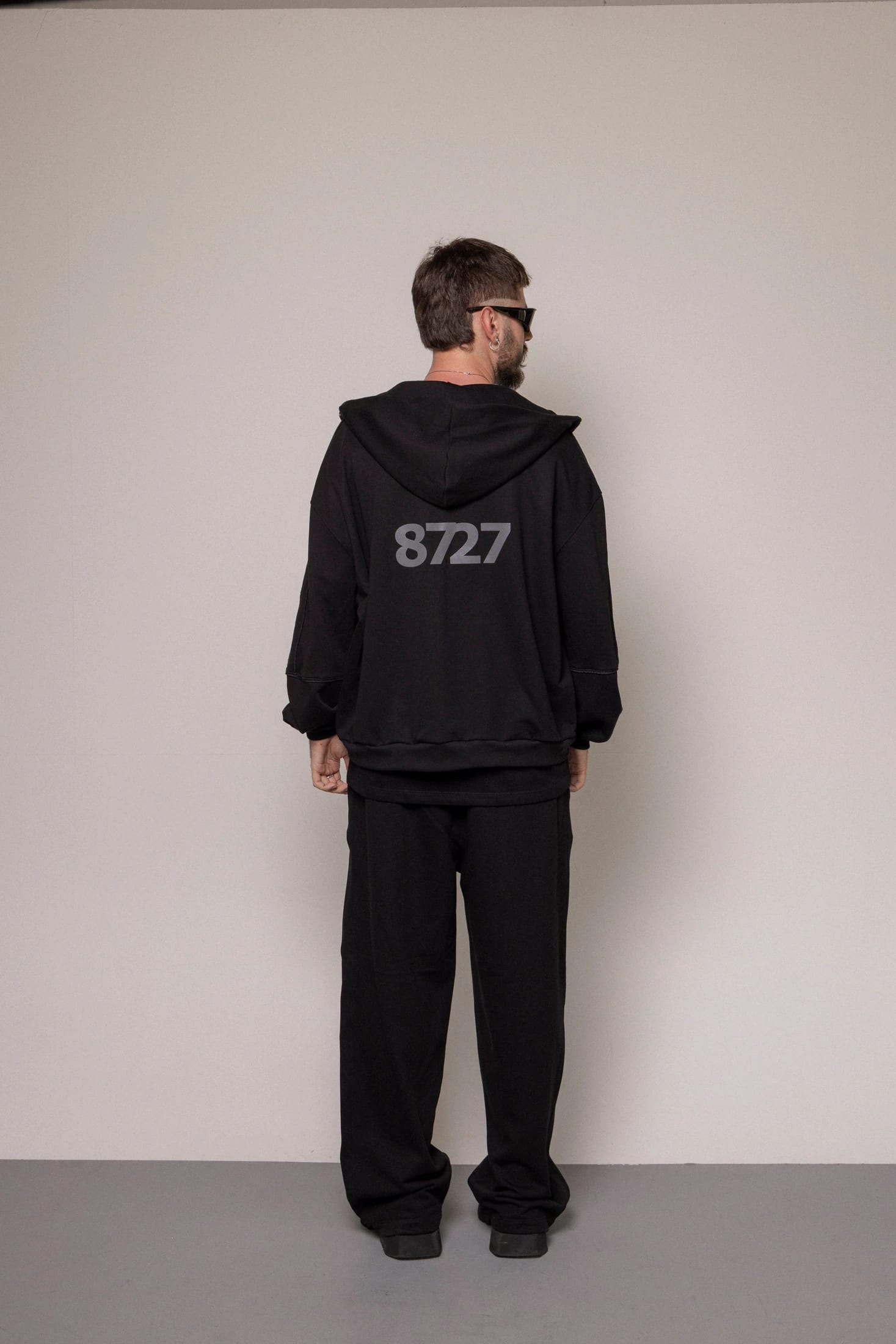 SET HOODIE Y SUDADERA 8727 -NEGRO - imagen 3