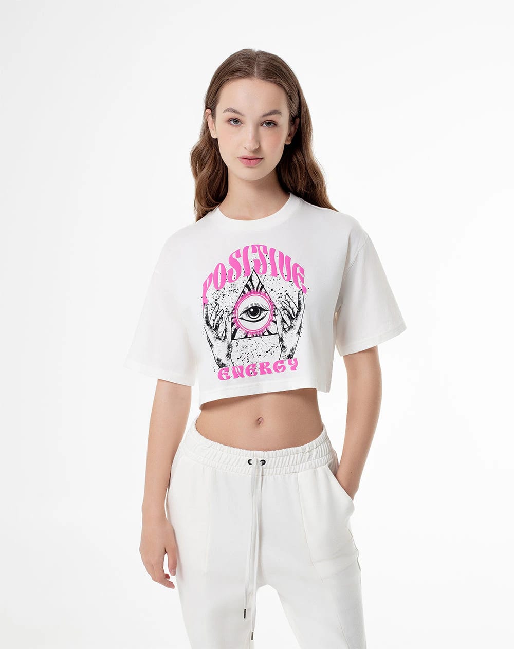 Camiseta crop regular algodón habana mujer - imagen 1