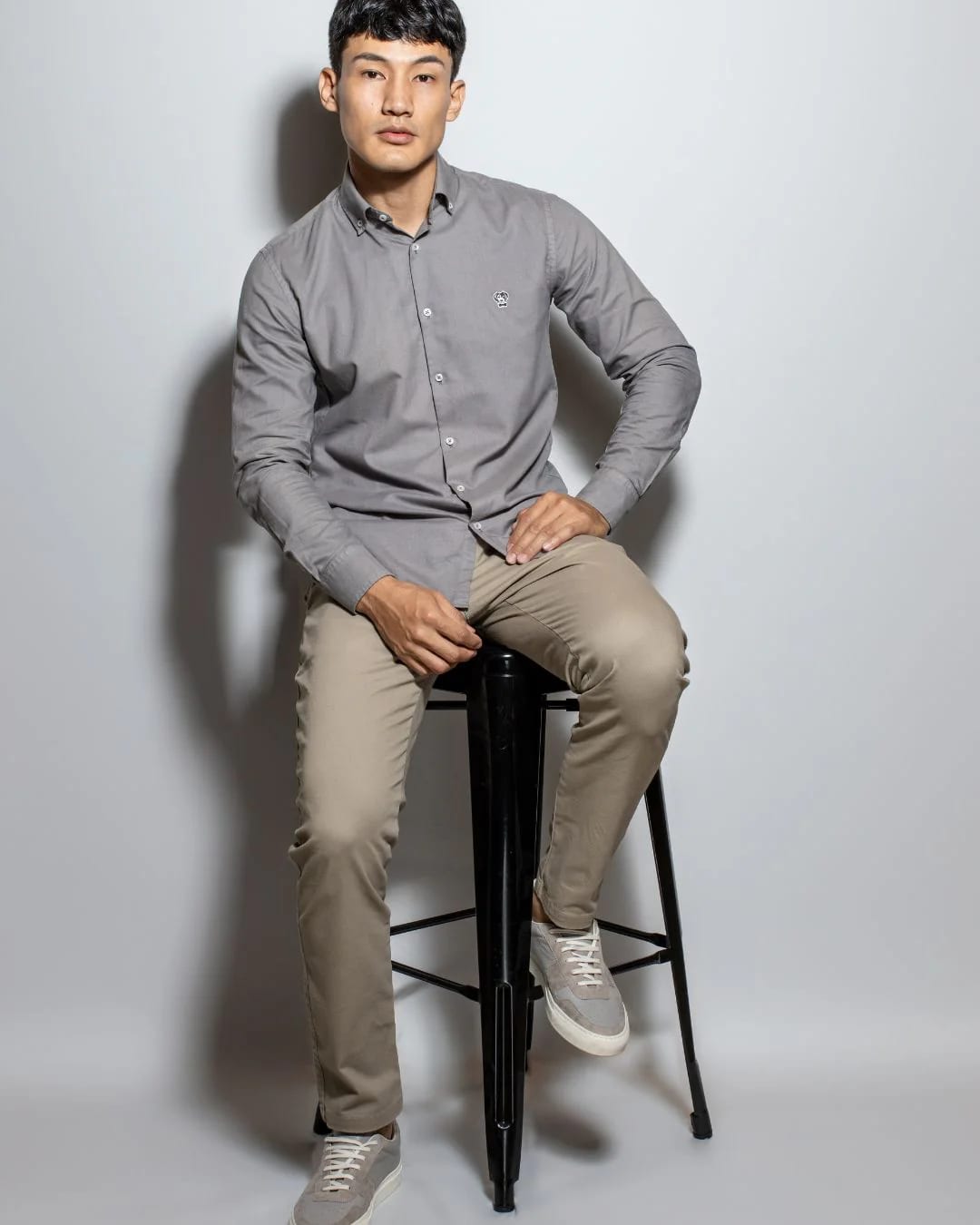 Camisa Antimanchas Oxford Gris - Talla Slim - imagen 10