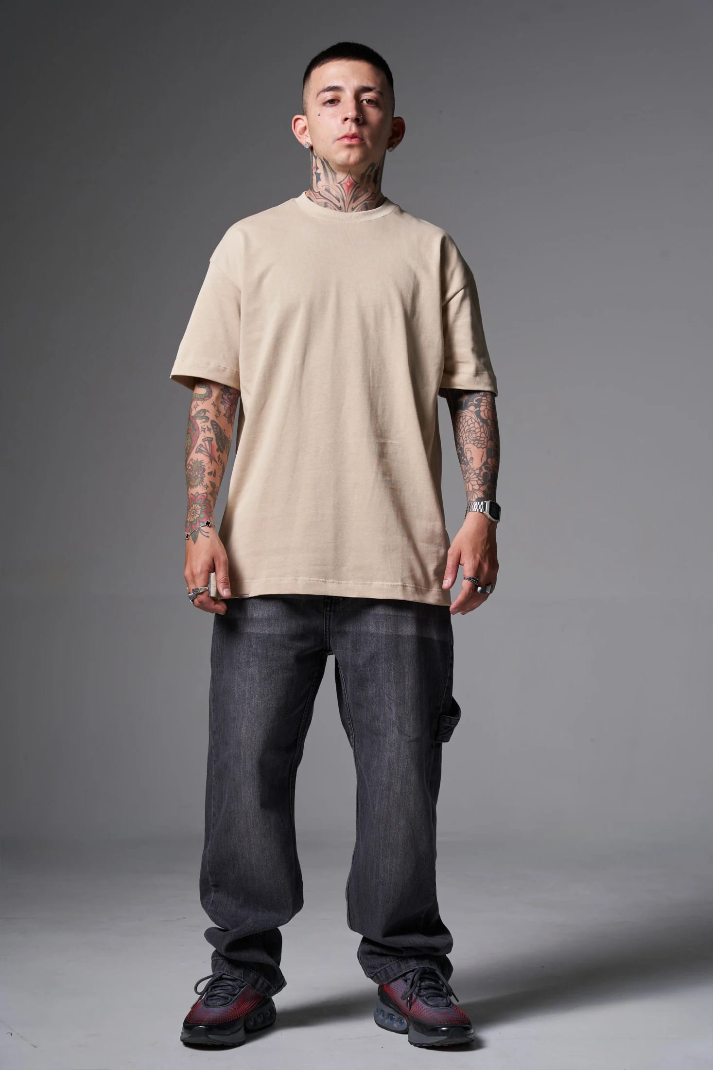 Camiseta 100% Algodón Peruano Camel Oversize 250 Gramos - imagen 7