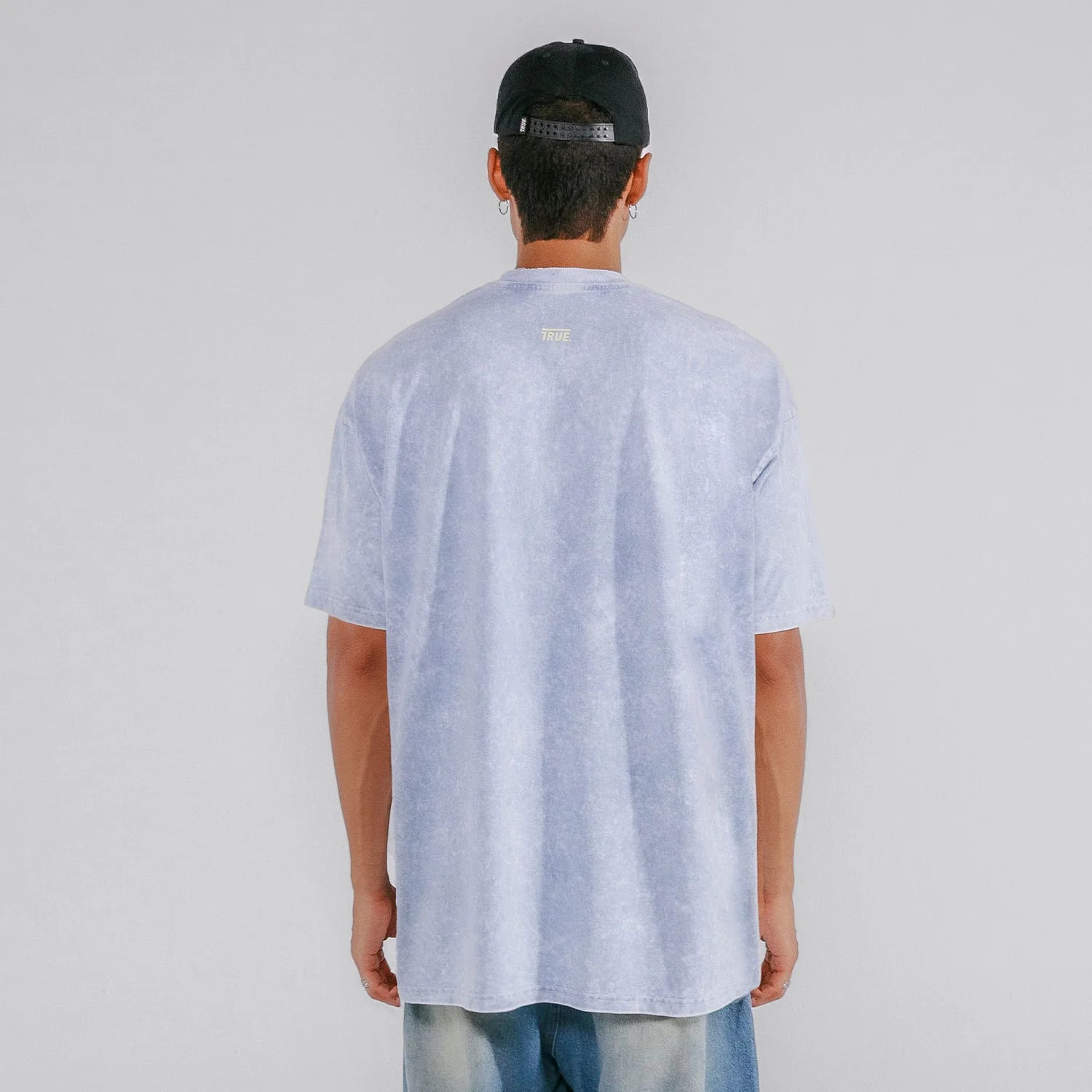 Oversized Washed T- Shirt - Blue - imagen 5