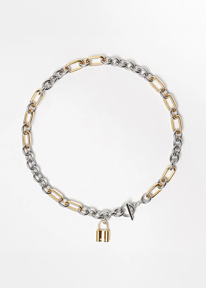 Collar Hestia Dorado Plateado - imagen 3