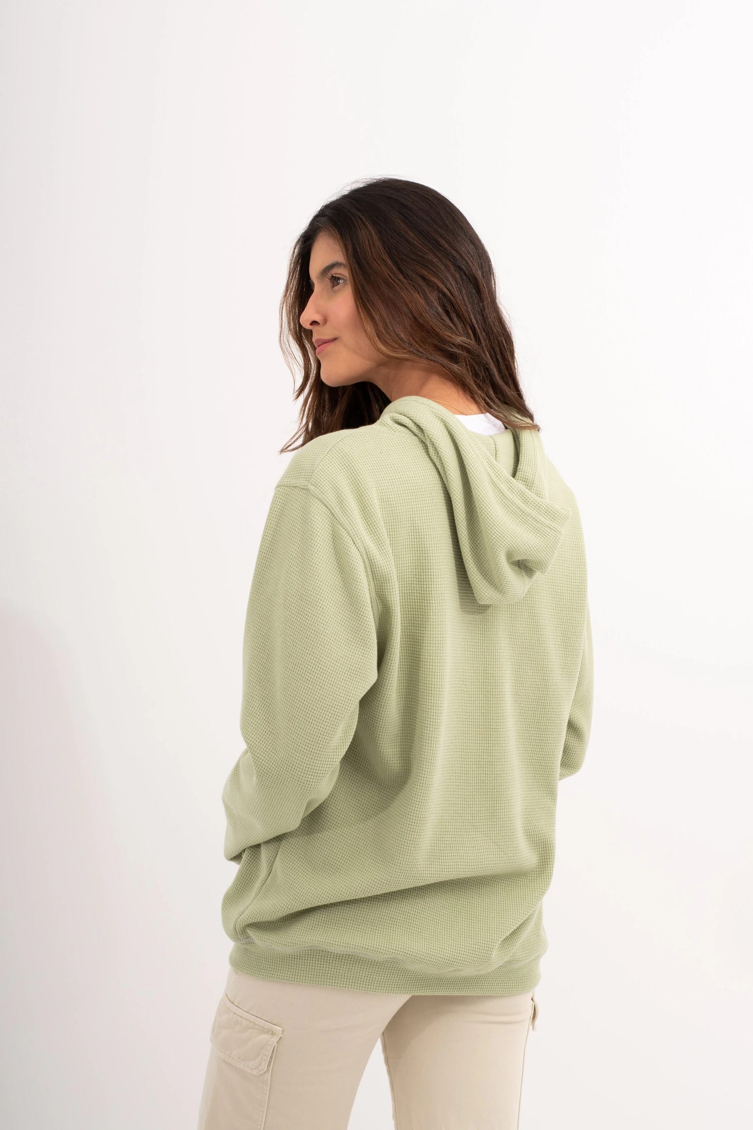 HOODIE VERDE CLARO  UNISEX- BÁSICO - imagen 3
