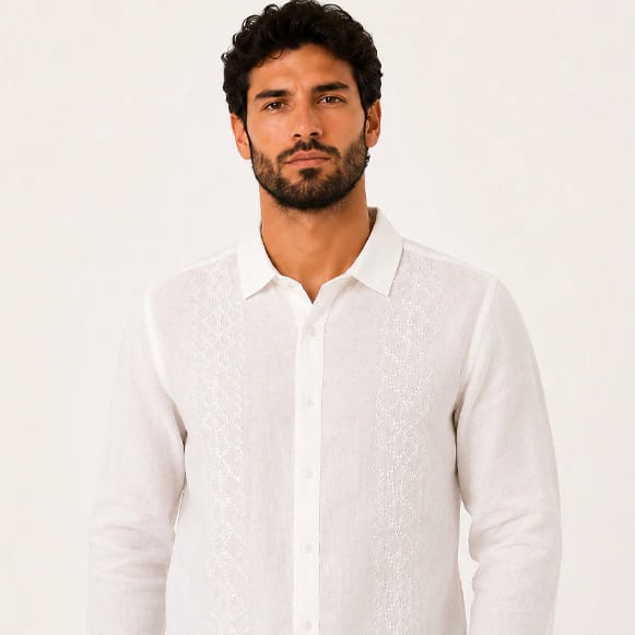 GUAYABERA ML 100% LINO HOMBRE - imagen 1