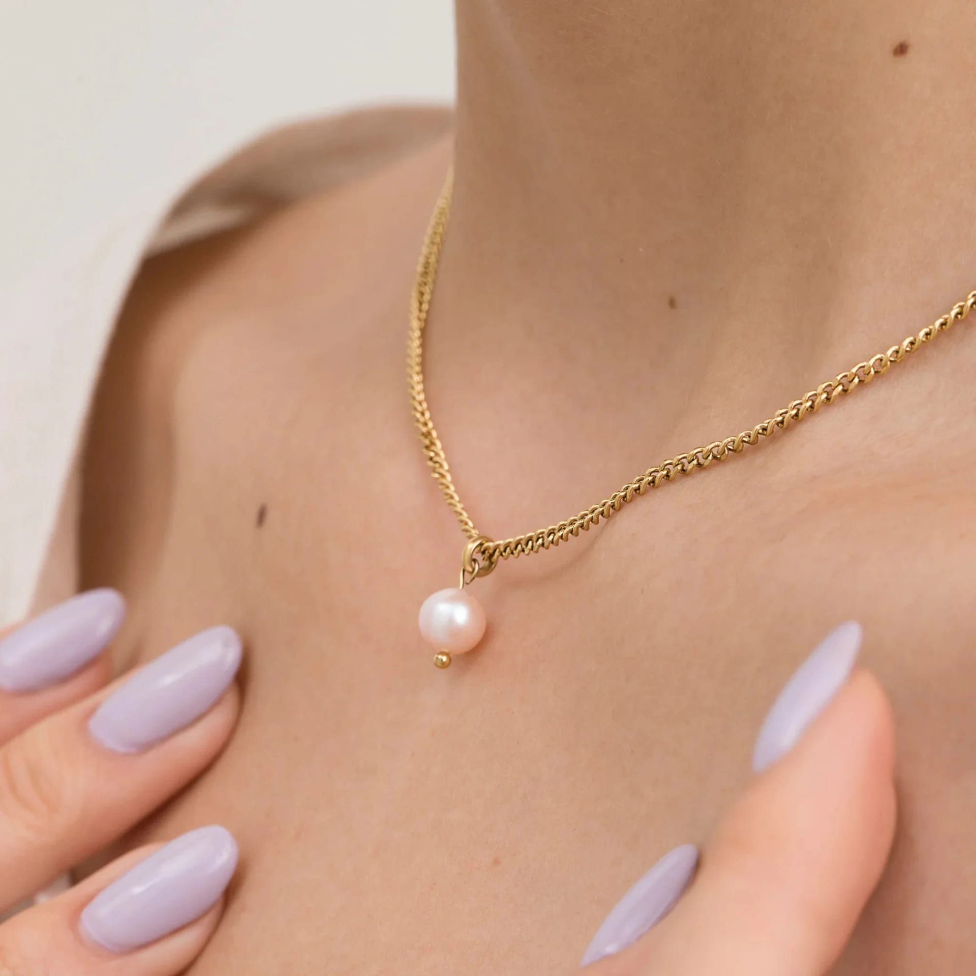 Collar Perla Rosa - imagen 1