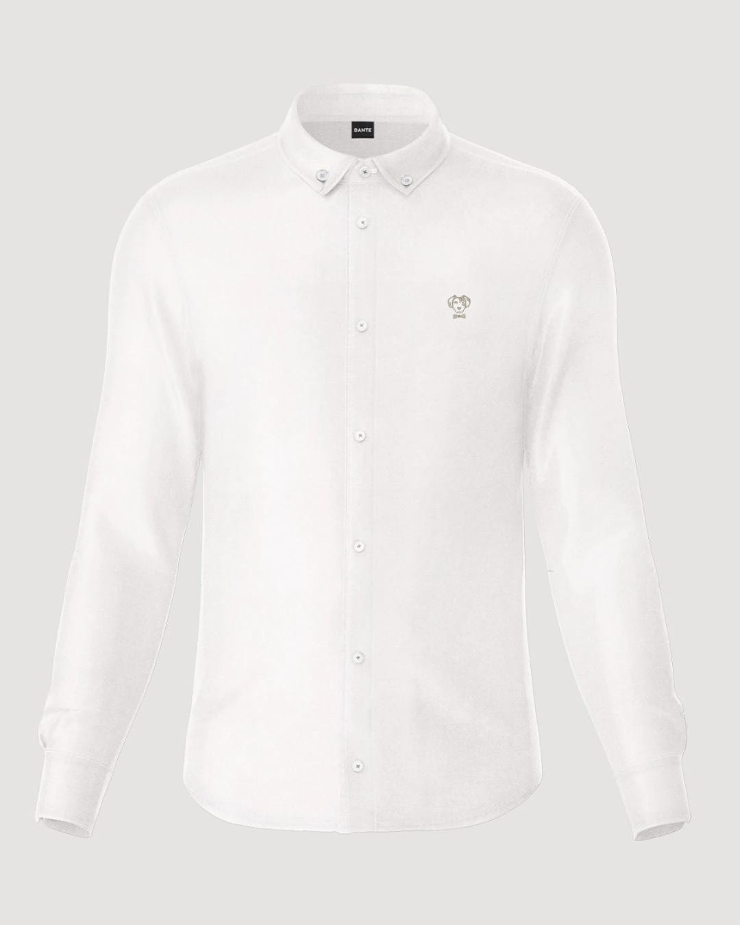 Camisa Antimanchas Oxford Blanco Logo Beige - imagen 3