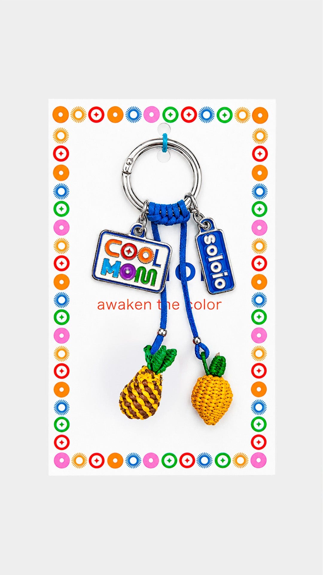 Iraca palm crab keychain "Cool Mom" - imagen 2