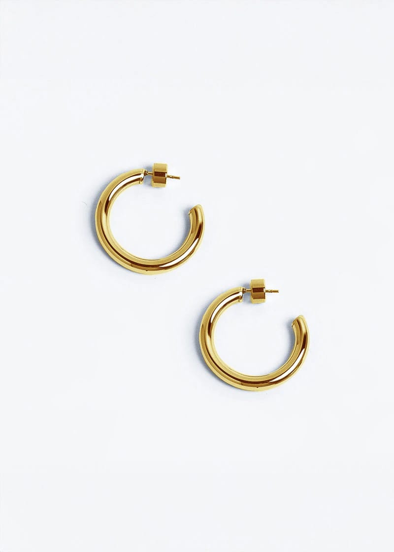 Small Chunky Hoops Dorado - imagen 2