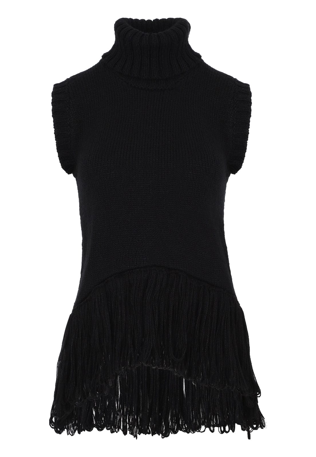 KNITTED FRINGES VEST - imagen 1