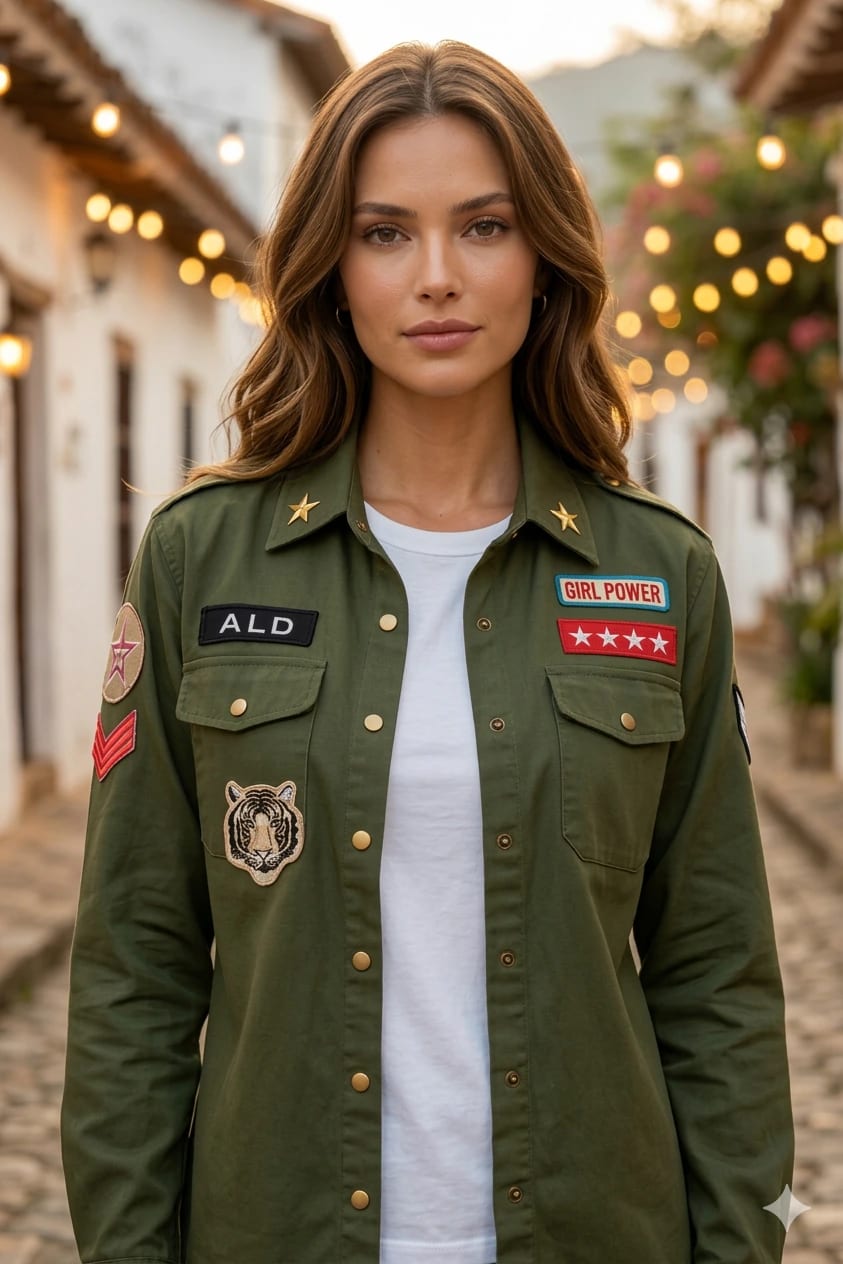 SOBRECAMISA MILITAR GIRL POWER - imagen 1