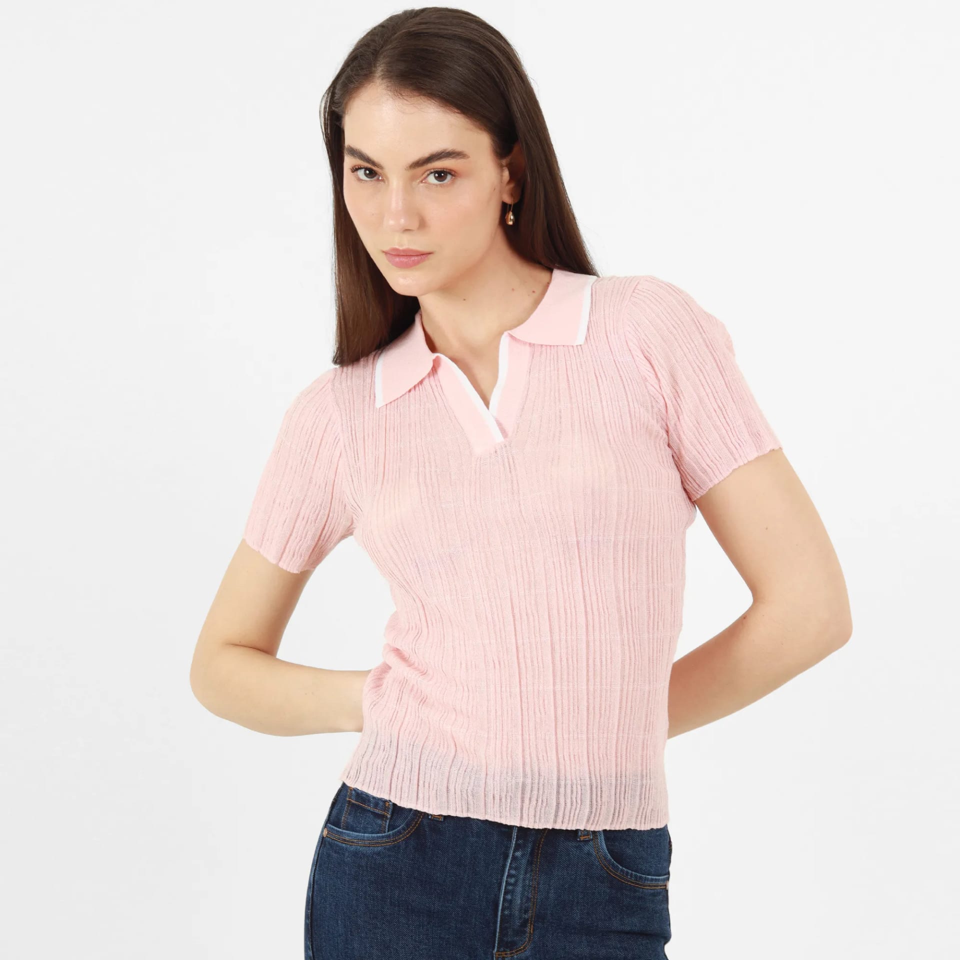 Sweater Cuello Sport Manga Corta - imagen 1