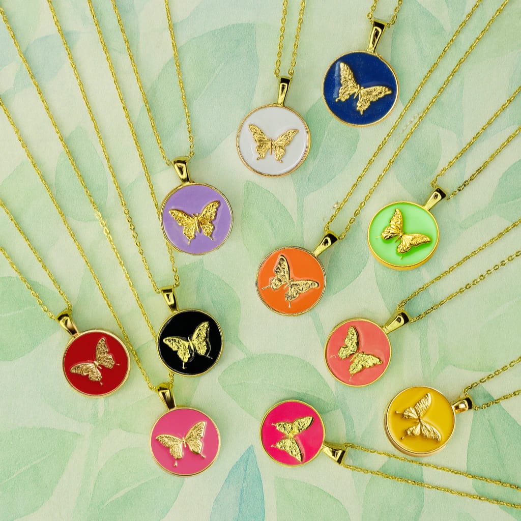 Collar mariposa circular - imagen 1