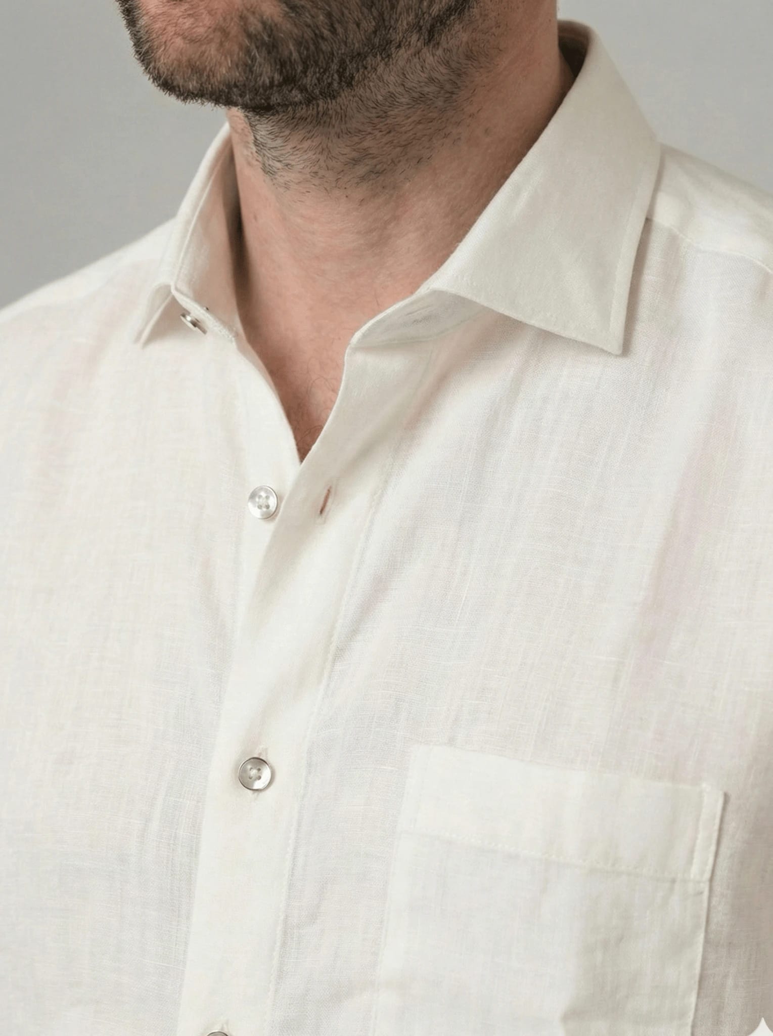 Camisa en lino manga larga para hombre Jon Sonen 010225054 - imagen 1
