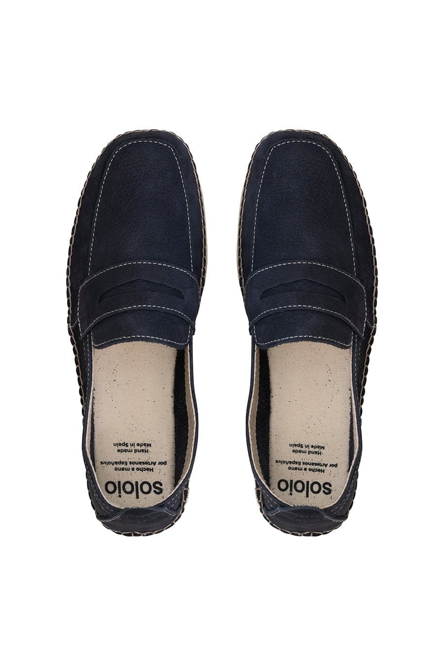 Men's leather espadrille navy masked - imagen 2