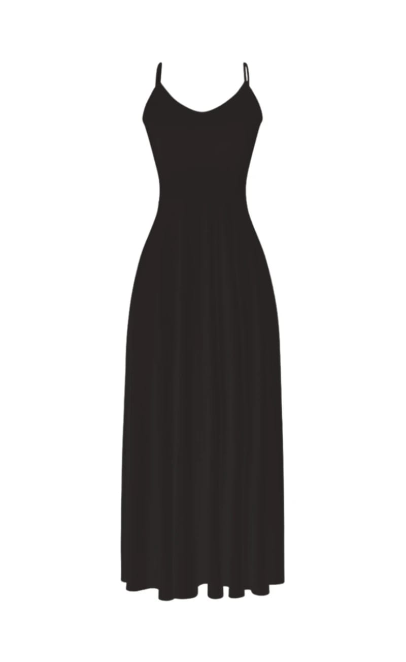 VESTIDO LARGO SPICE NEGRO - imagen 1