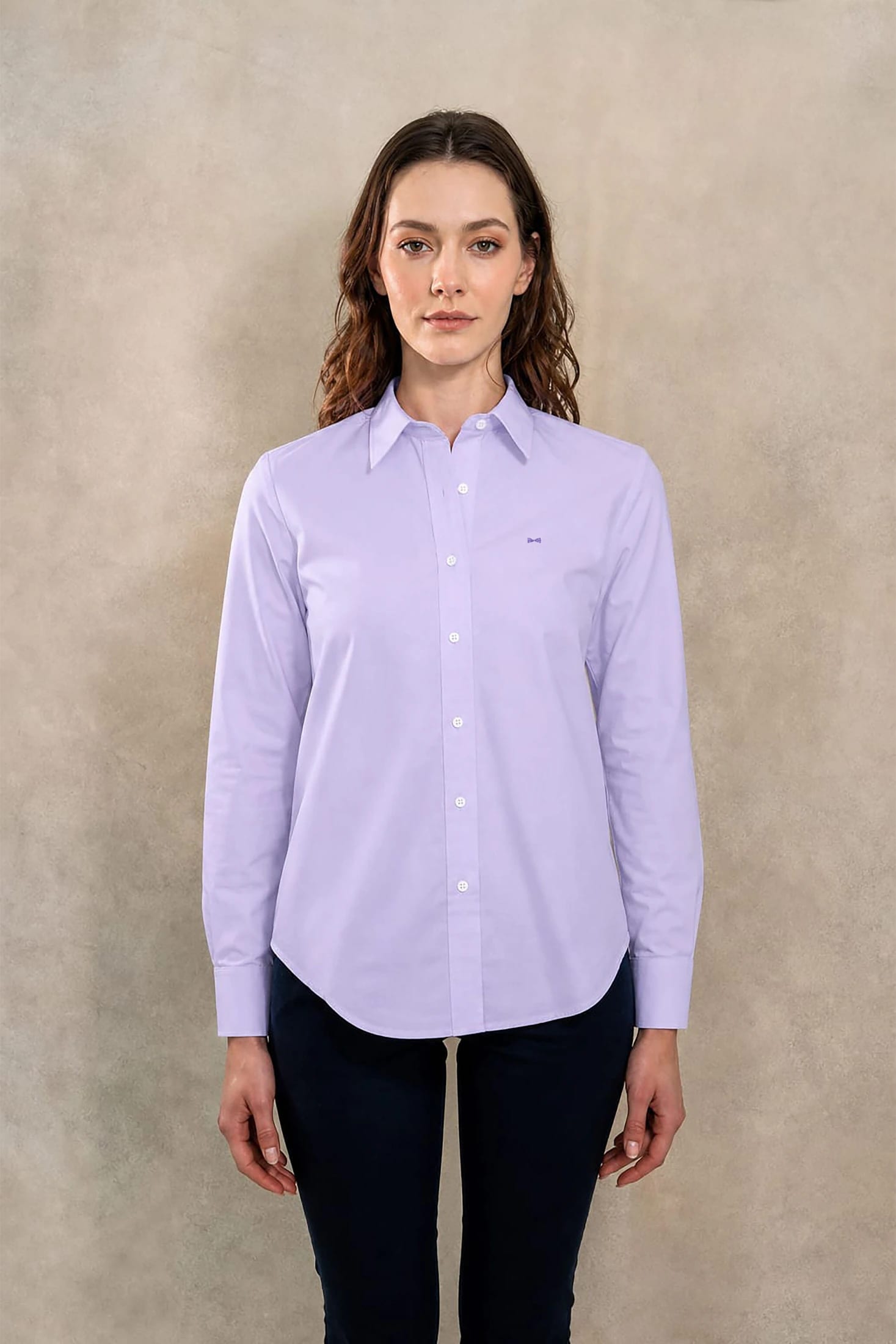 Camisa Antimanchas Oxford de Mujer Light Lavander - imagen 1
