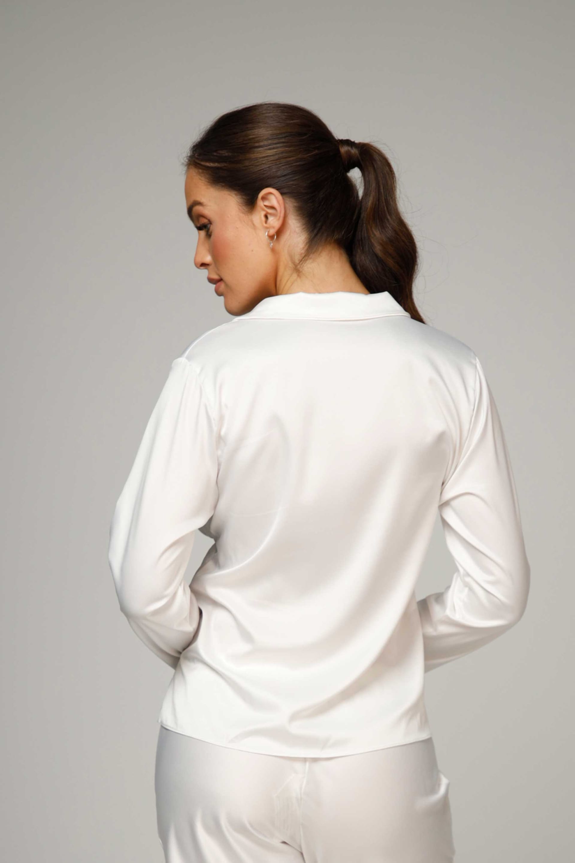 CAMISA MANGA LARGA ELLIPSE VOLVER CRUDO - imagen 3