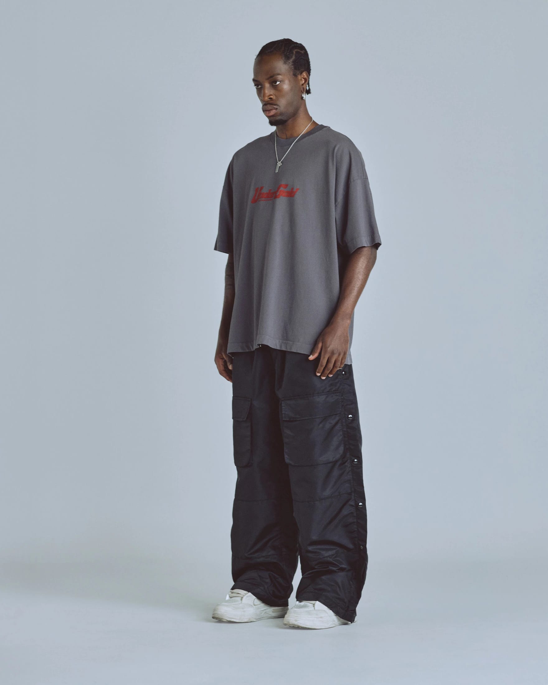 Basics Side Buttons Cargo Pants Black - imagen 5