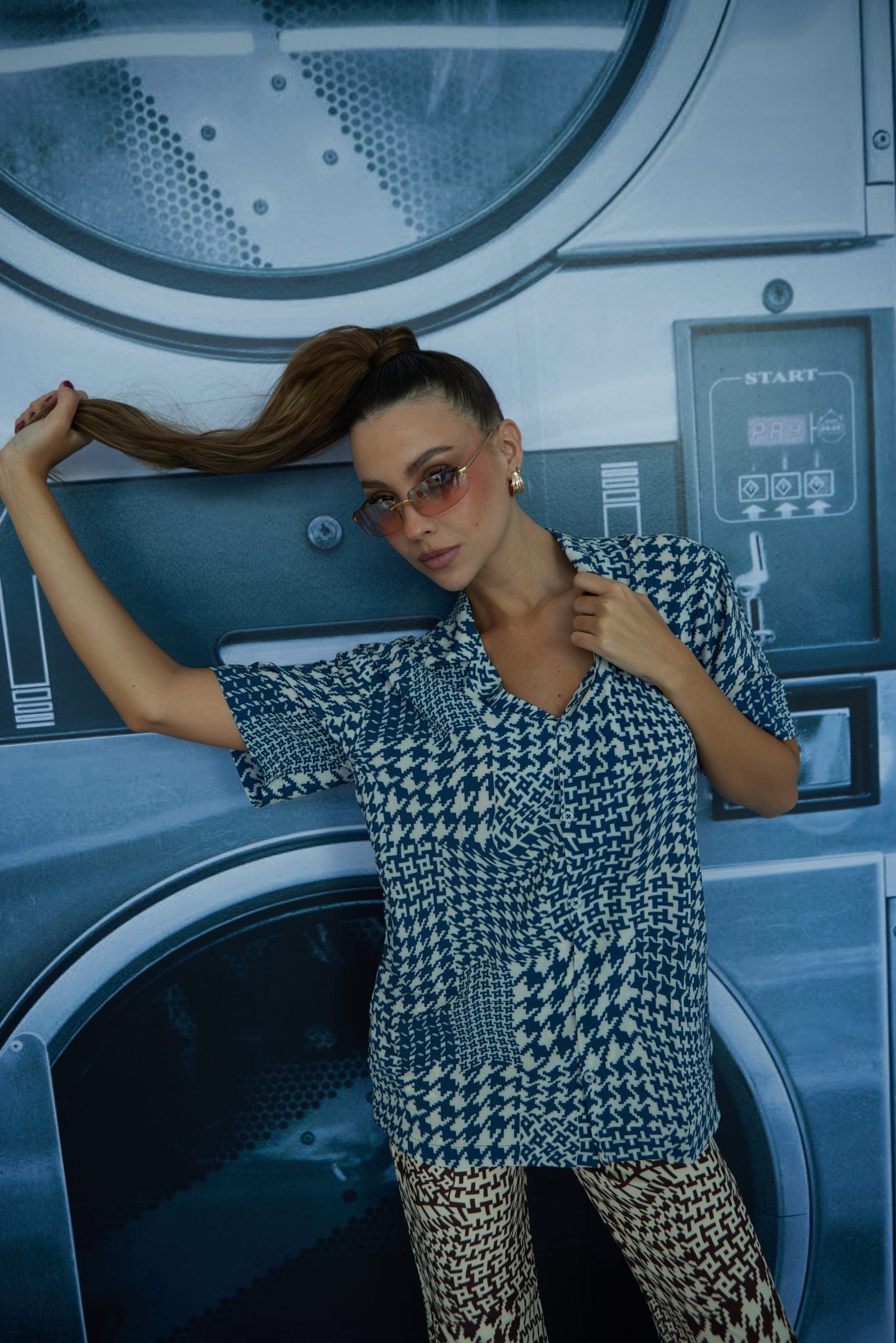 Howdy Pants in Geometrical Blue - imagen 2