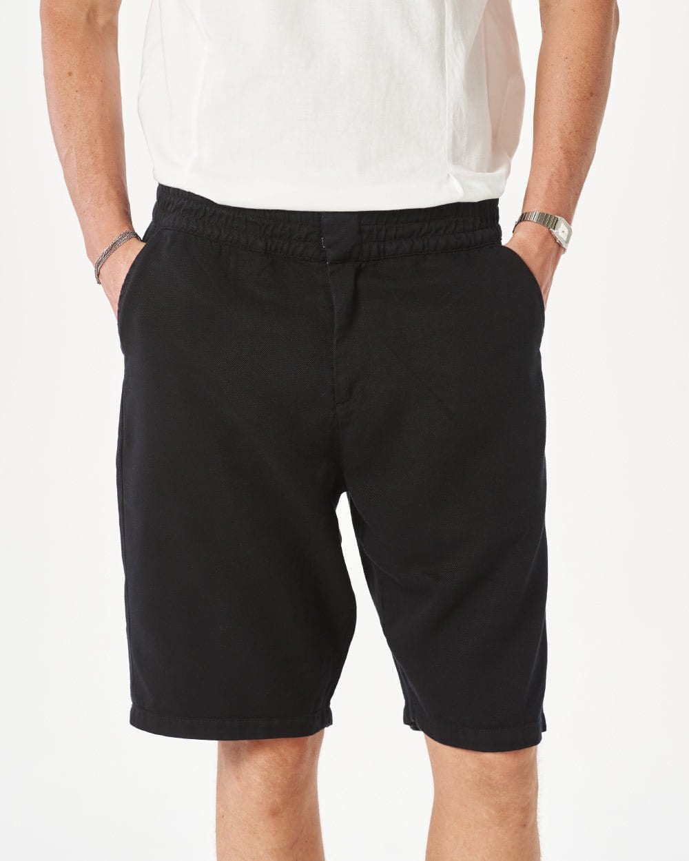 BLACK STATIONARY SHORTS - imagen 2