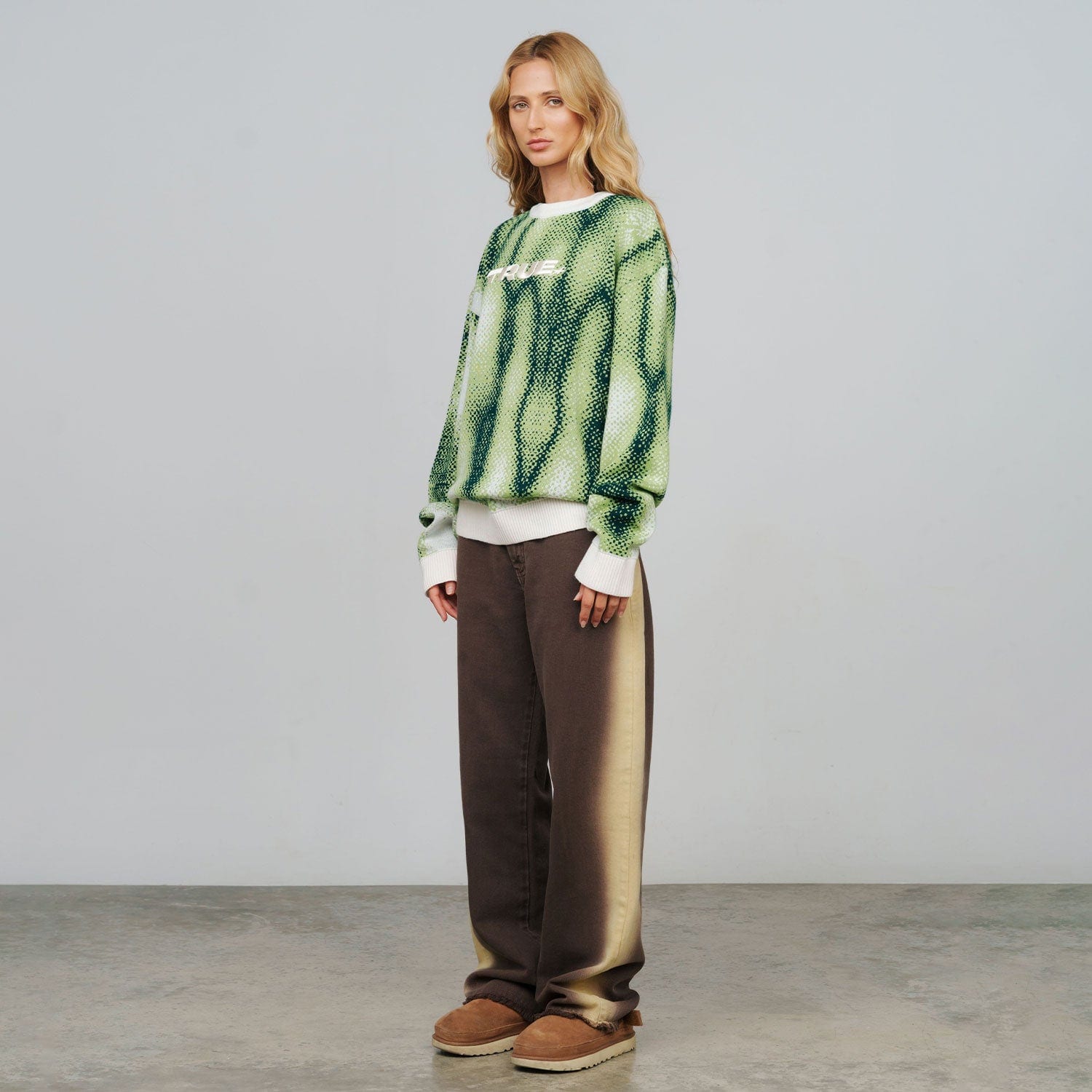 Blurred Knit Pullover - Green - imagen 9