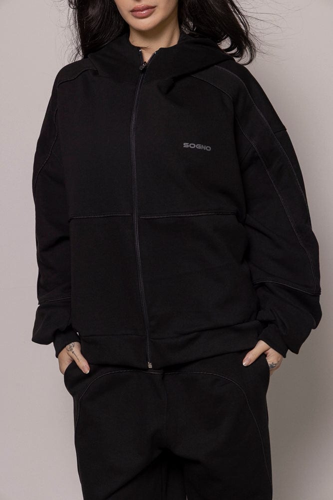 SET BUZO Y SUDADERA DAMA-NEGRO - imagen 6