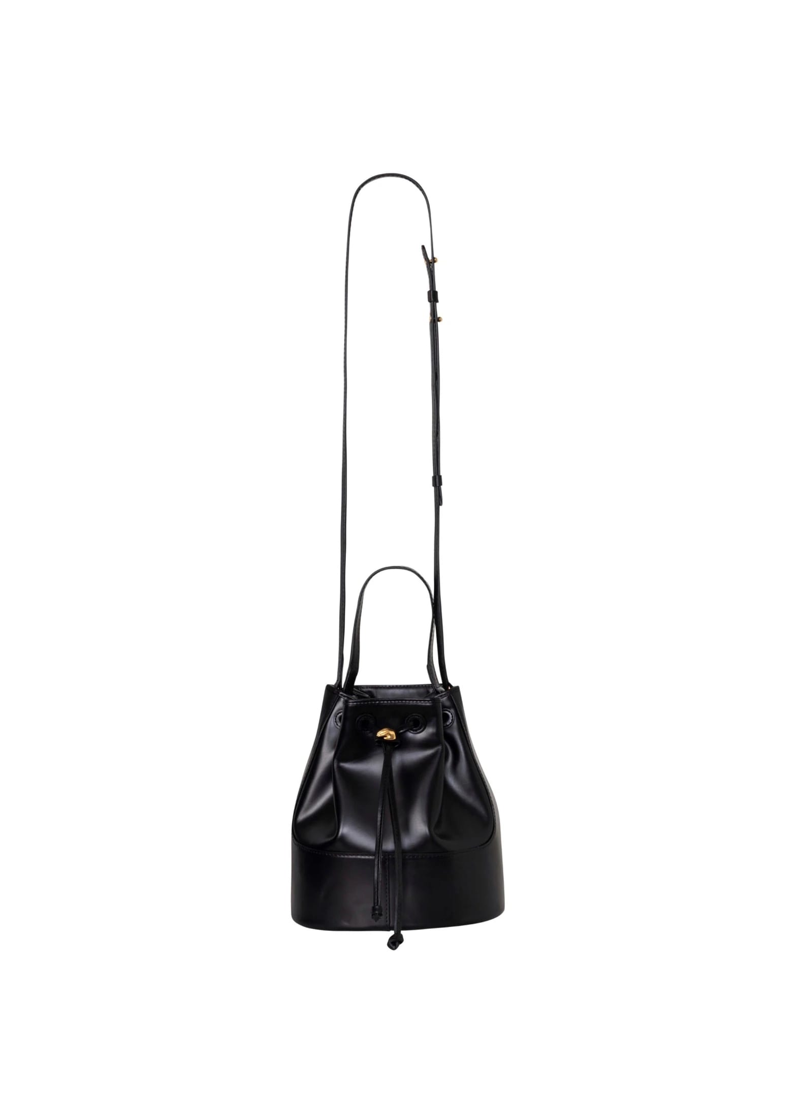 Bucket Black Leather Bag - imagen 1