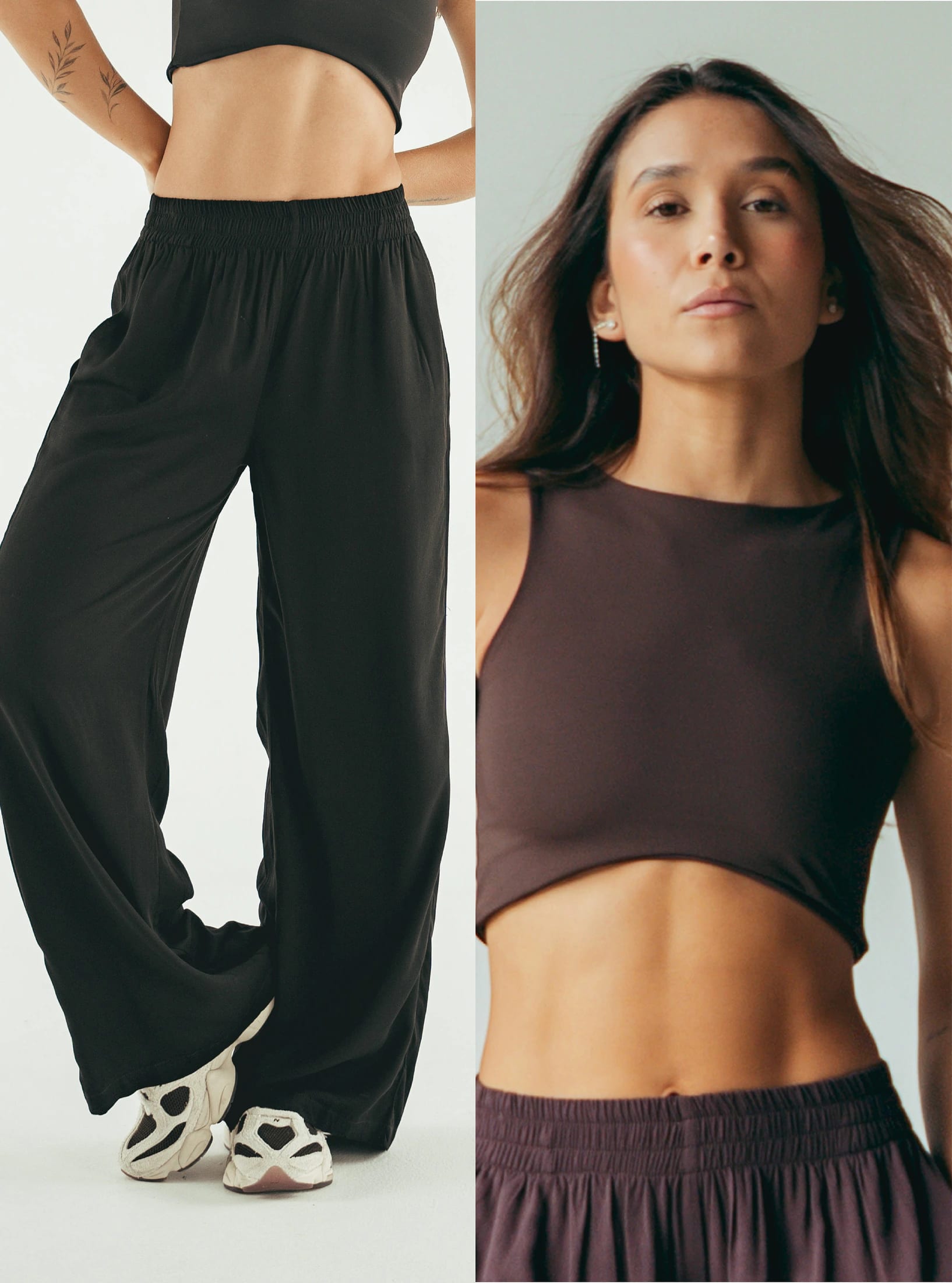 Pack Palazzo Black + Crop Top Soft - imagen 2