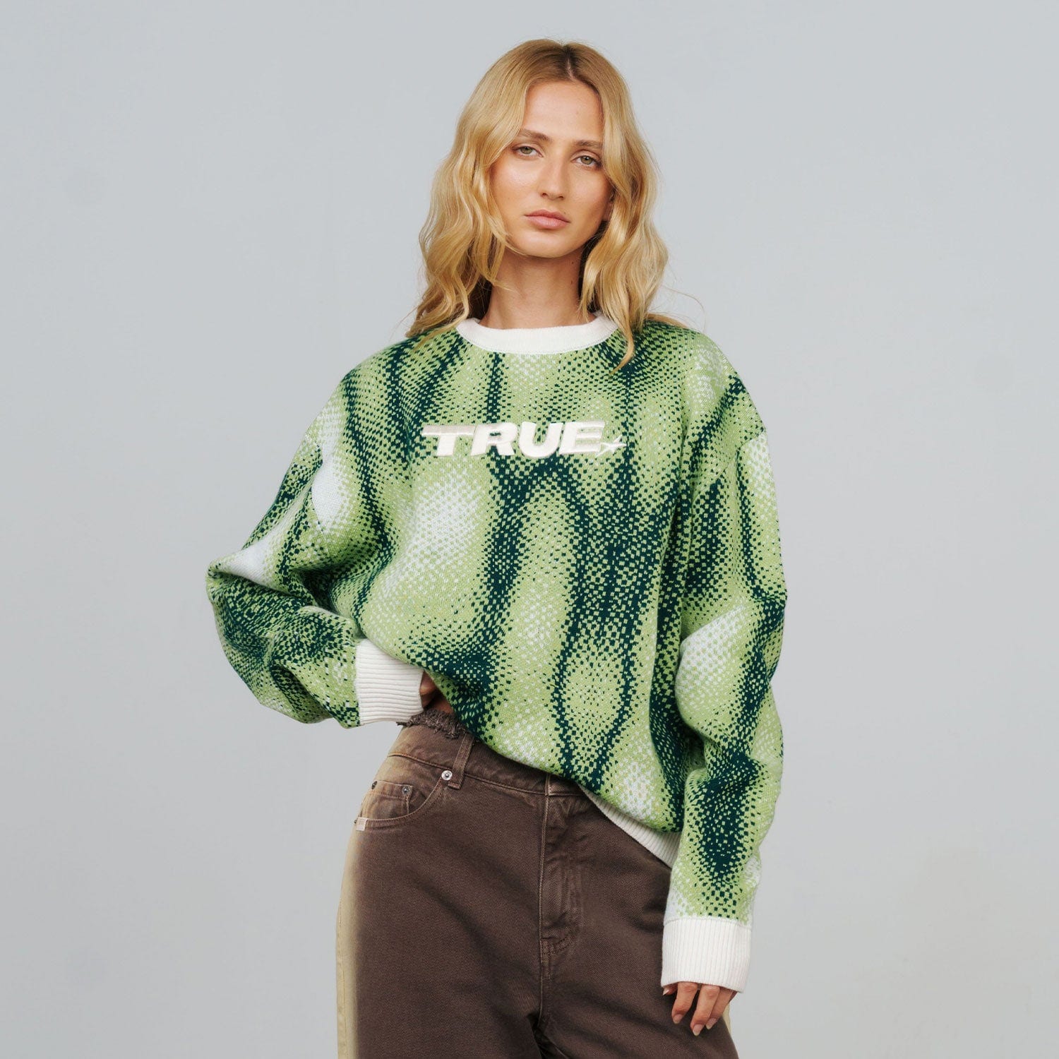 Blurred Knit Pullover - Green - imagen 8