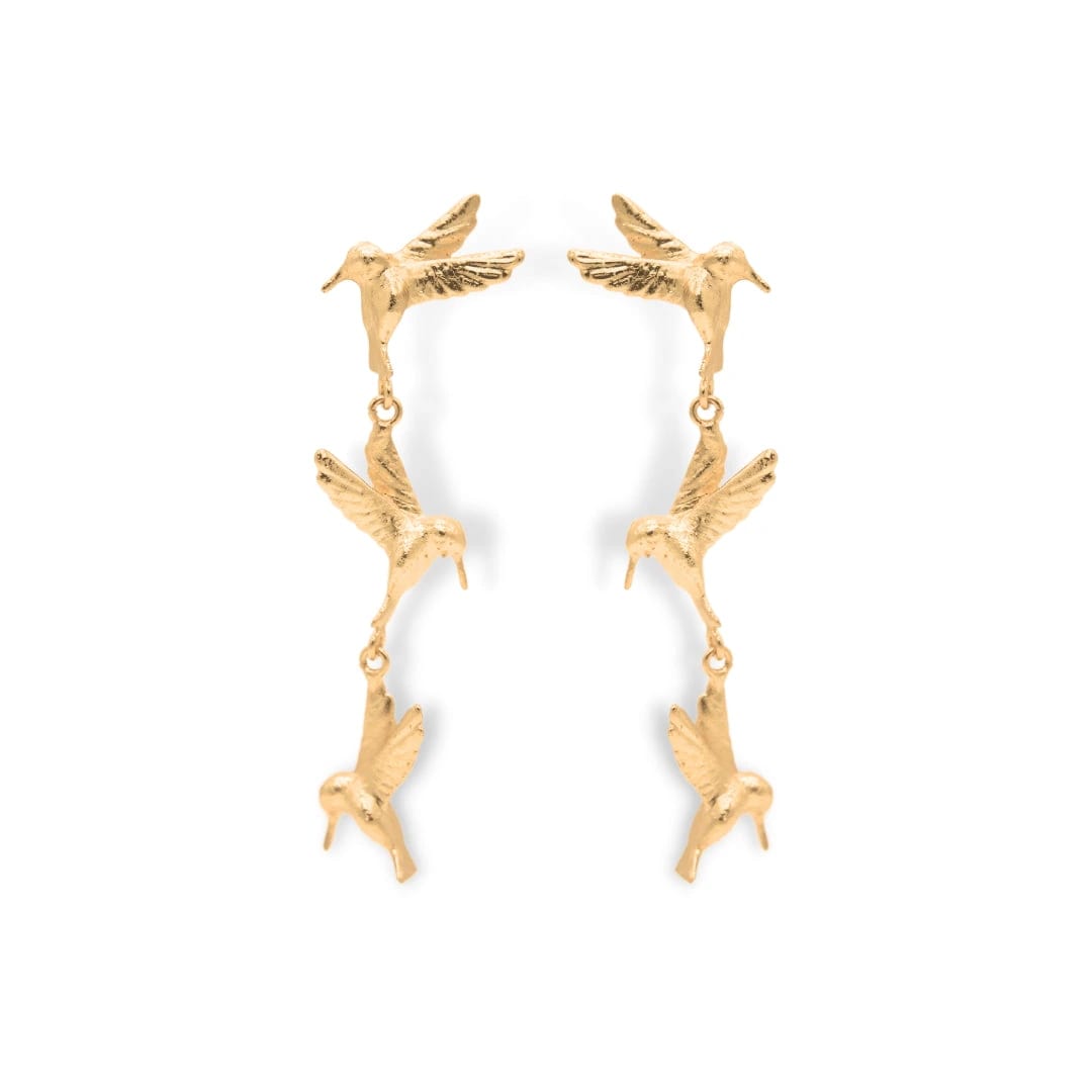 Aretes largos de colibrí - imagen 1