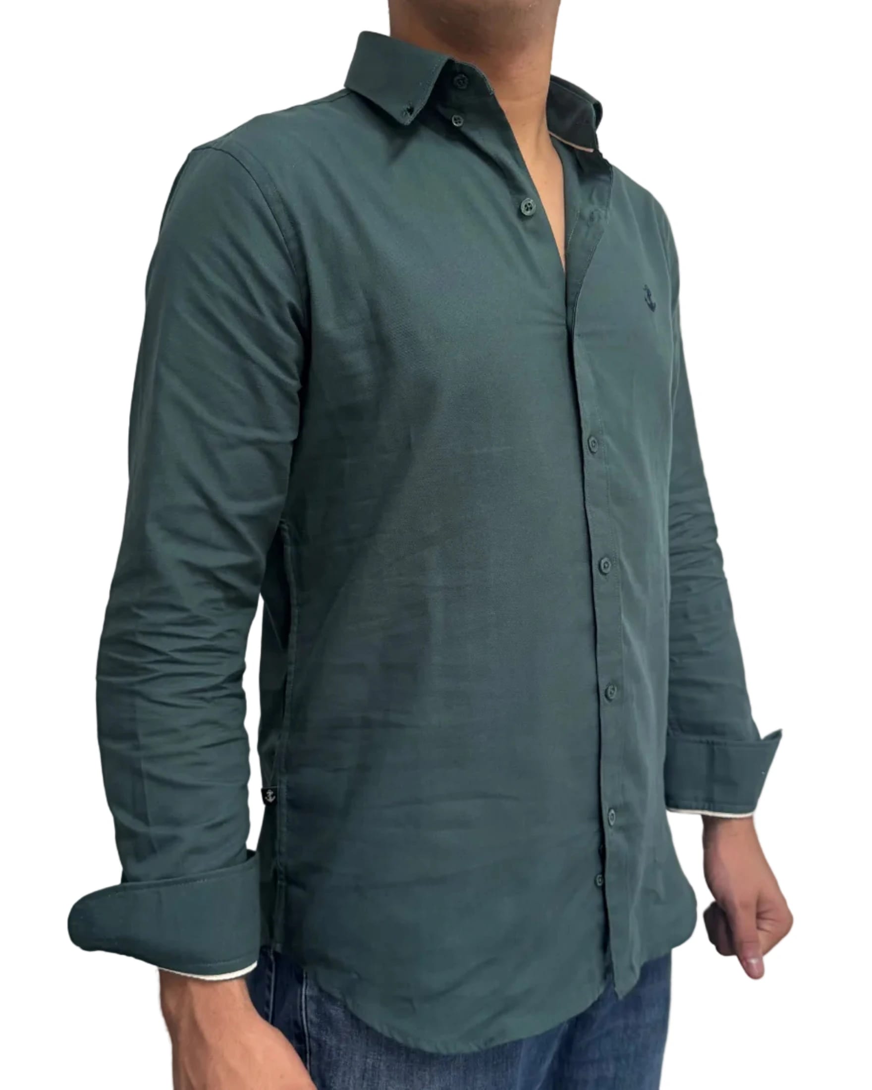 Camisa Oxford Verde Oscuro - imagen 4