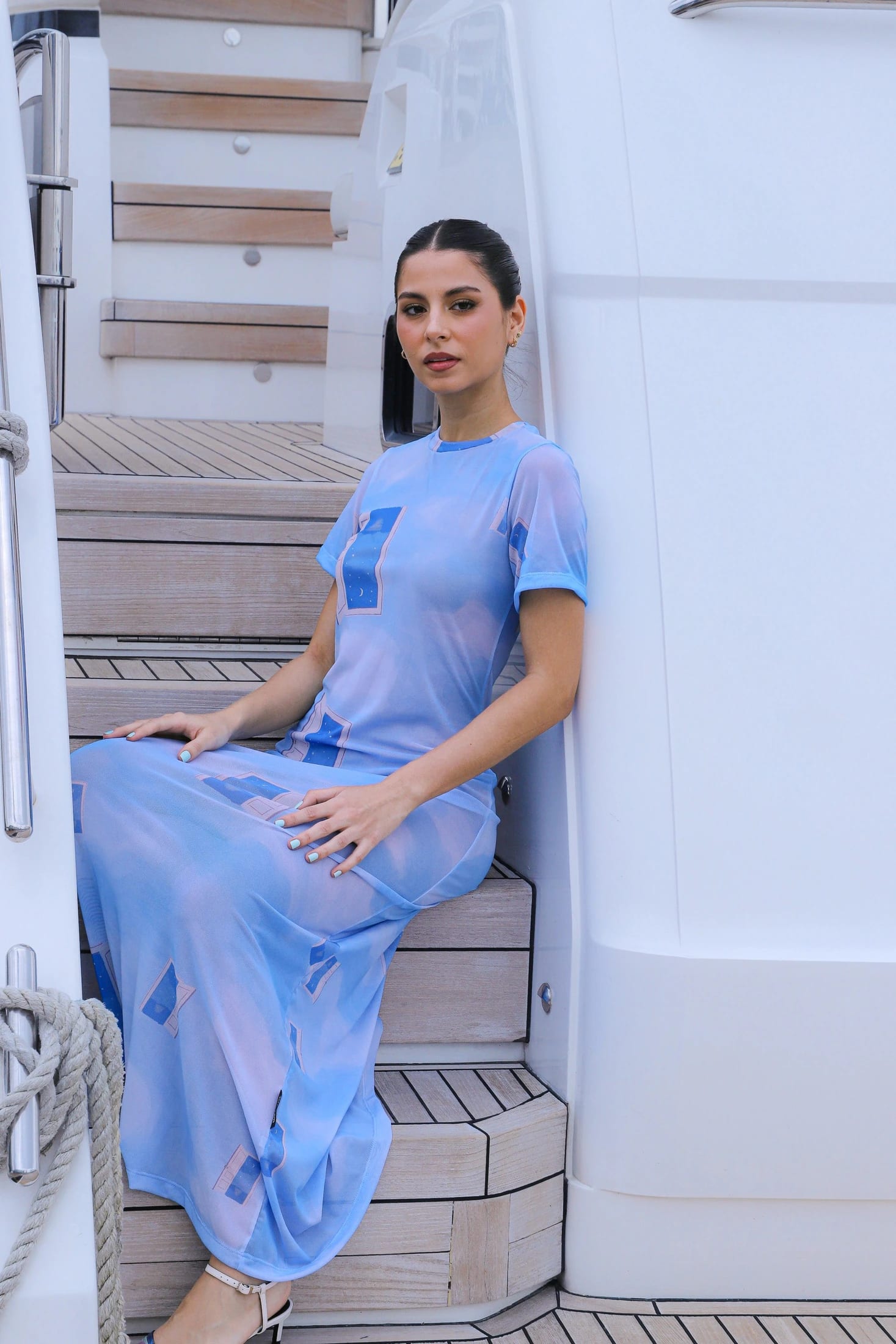 Mesh Dress - Sky - imagen 2