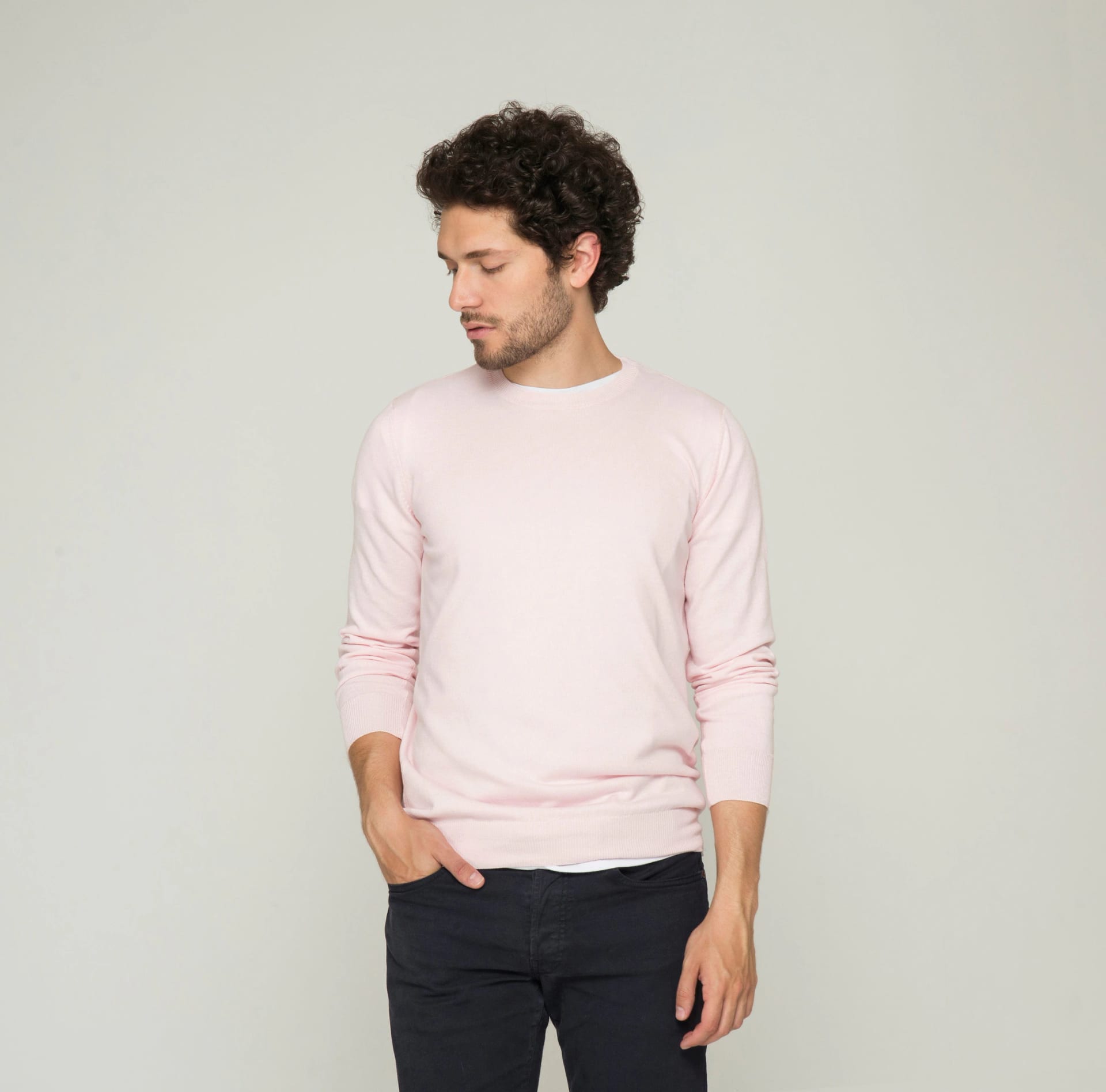 Saco Cuello Redondo Algodón Rosa Bebé - imagen 2